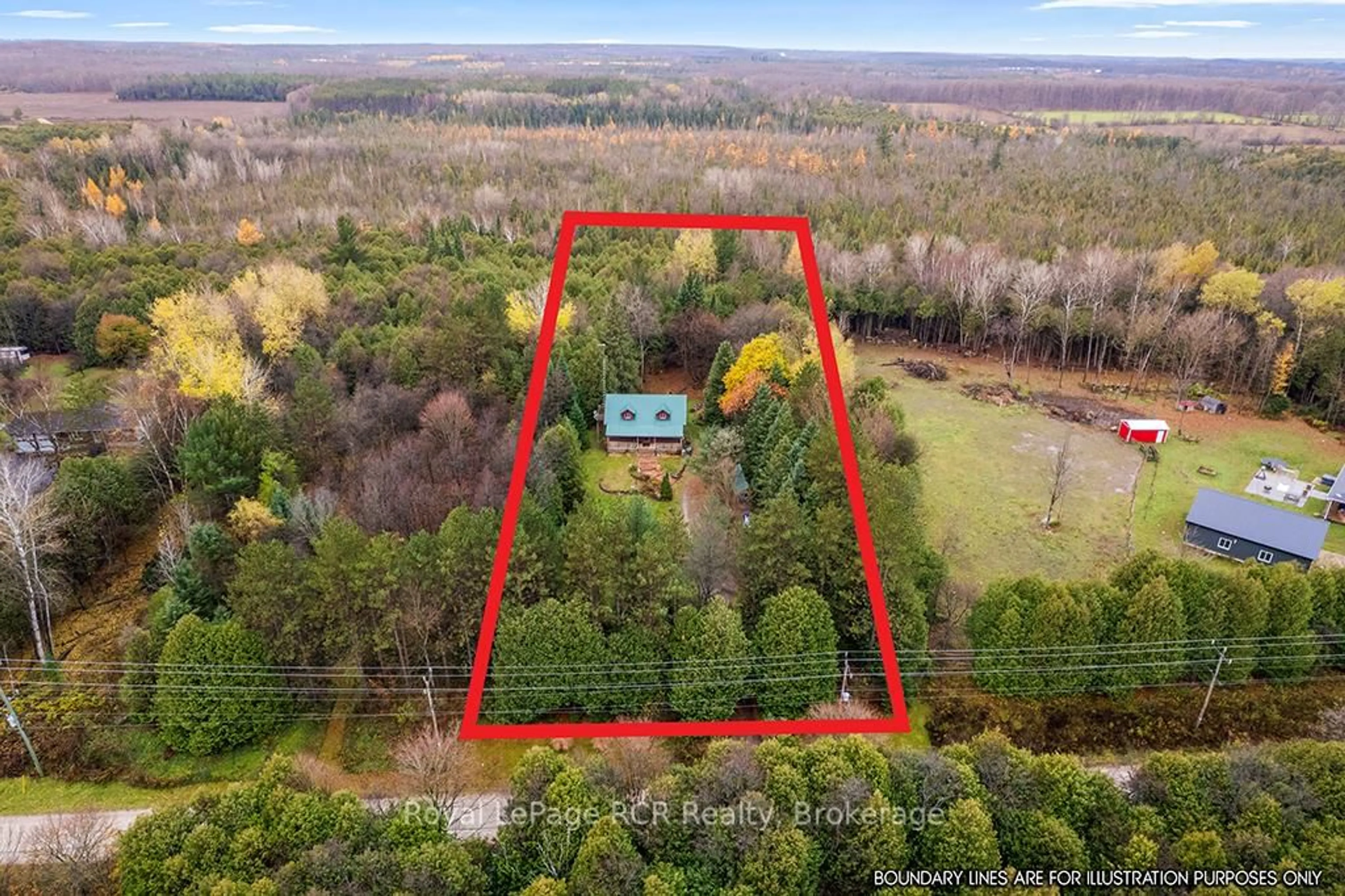 A pic from outside/outdoor area/front of a property/back of a property/a pic from drone, water/lake/river/ocean view for 132 Crawford Rd, Chatsworth Ontario N0H 1C0