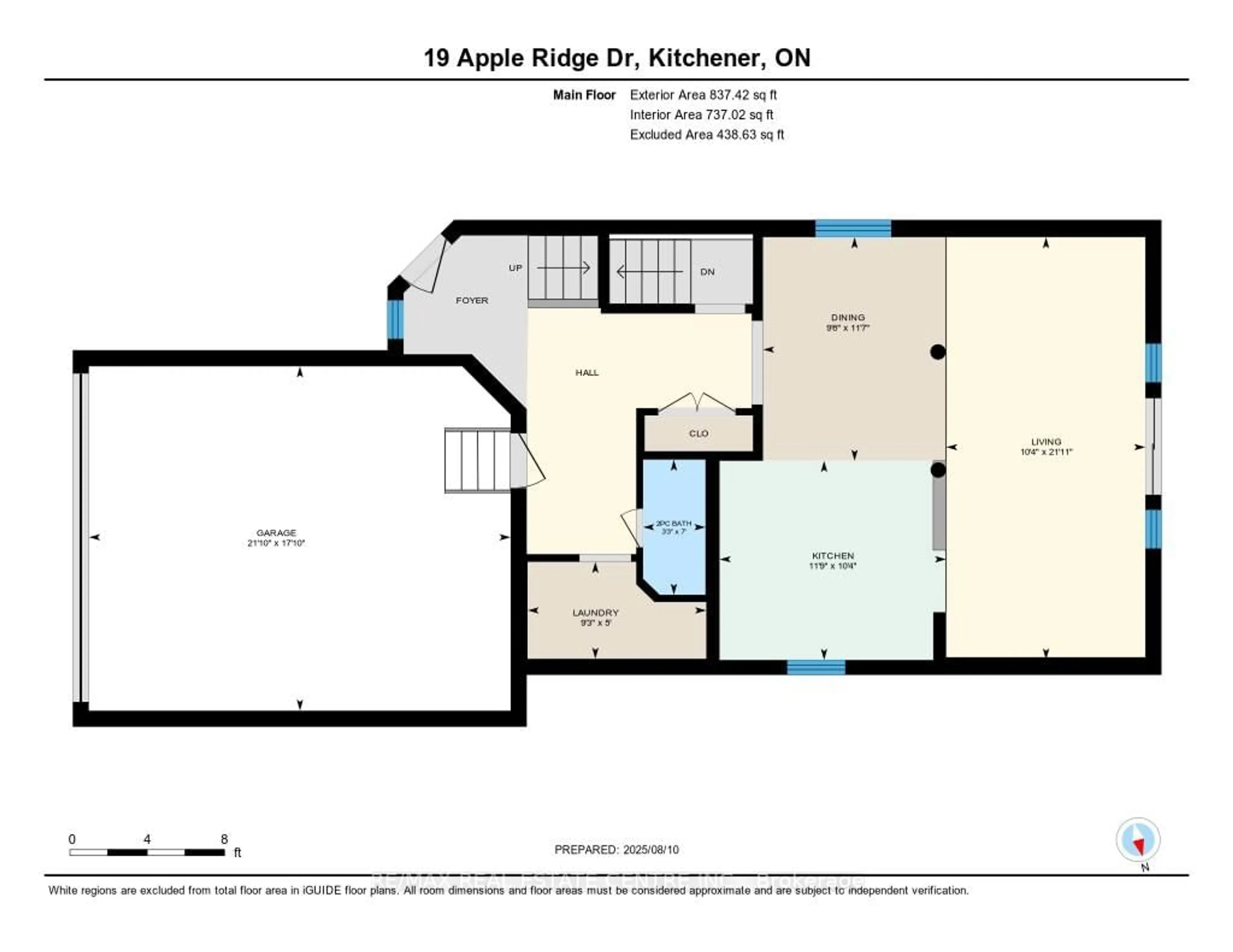 Floor plan for 19 Apple Ridge Dr, Kitchener Ontario N2P 2S2