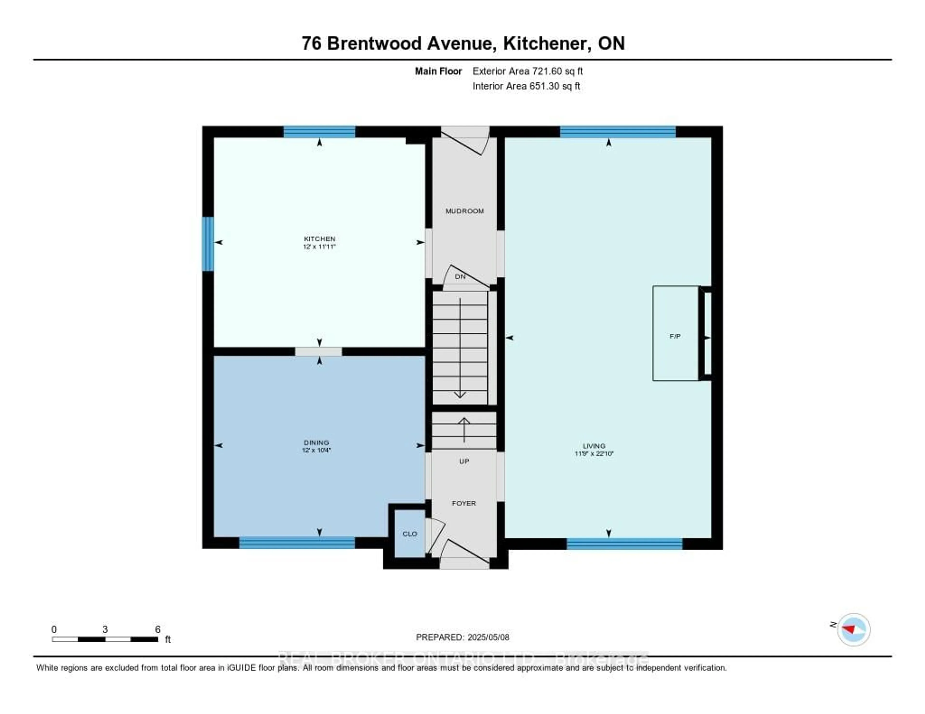 Floor plan for 76 Brentwood Ave, Kitchener Ontario N2H 2C8