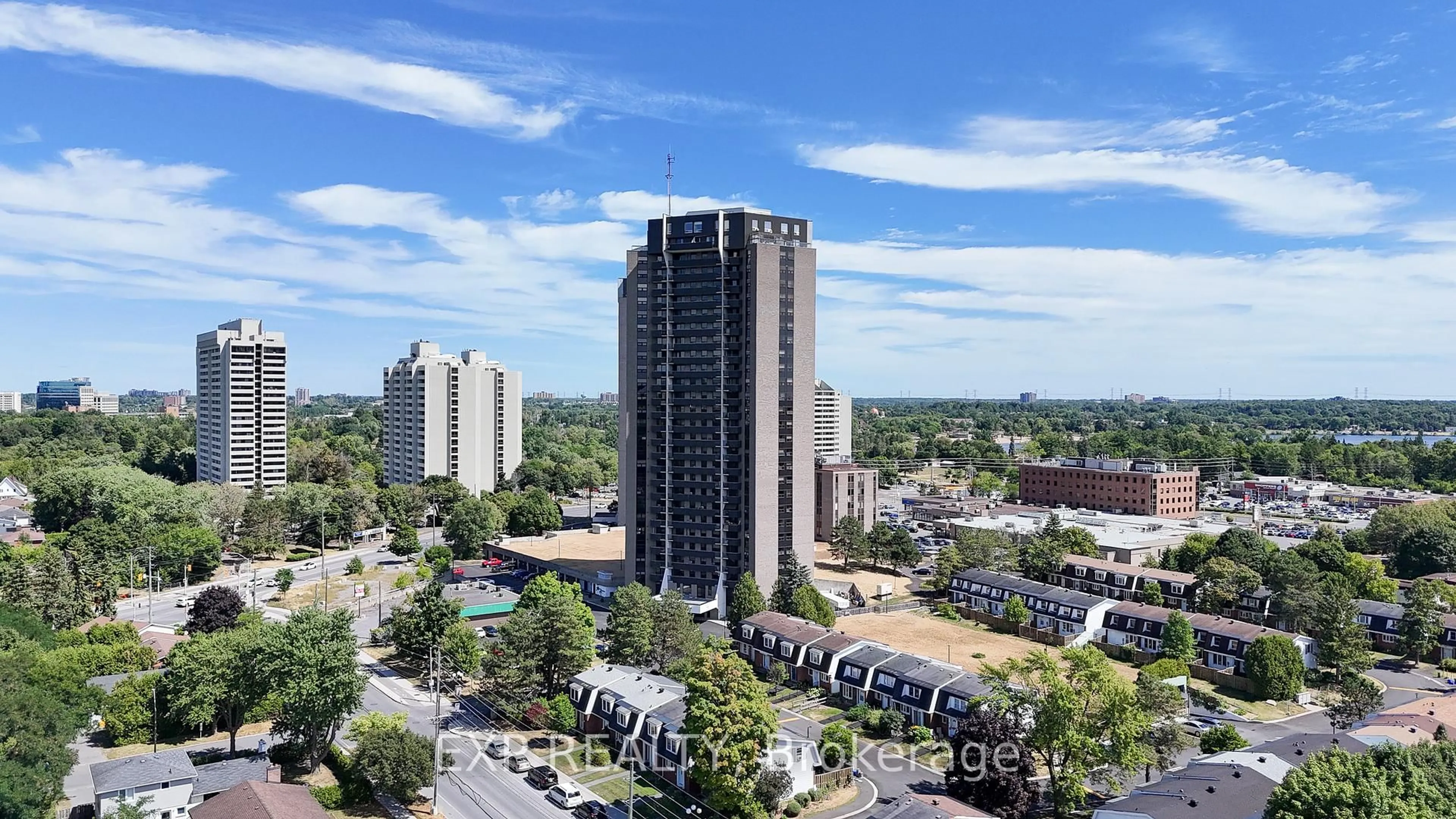 A pic from outside/outdoor area/front of a property/back of a property/a pic from drone, city buildings view from balcony for 900 Dynes Rd #2107, Ottawa Ontario K2C 3L6