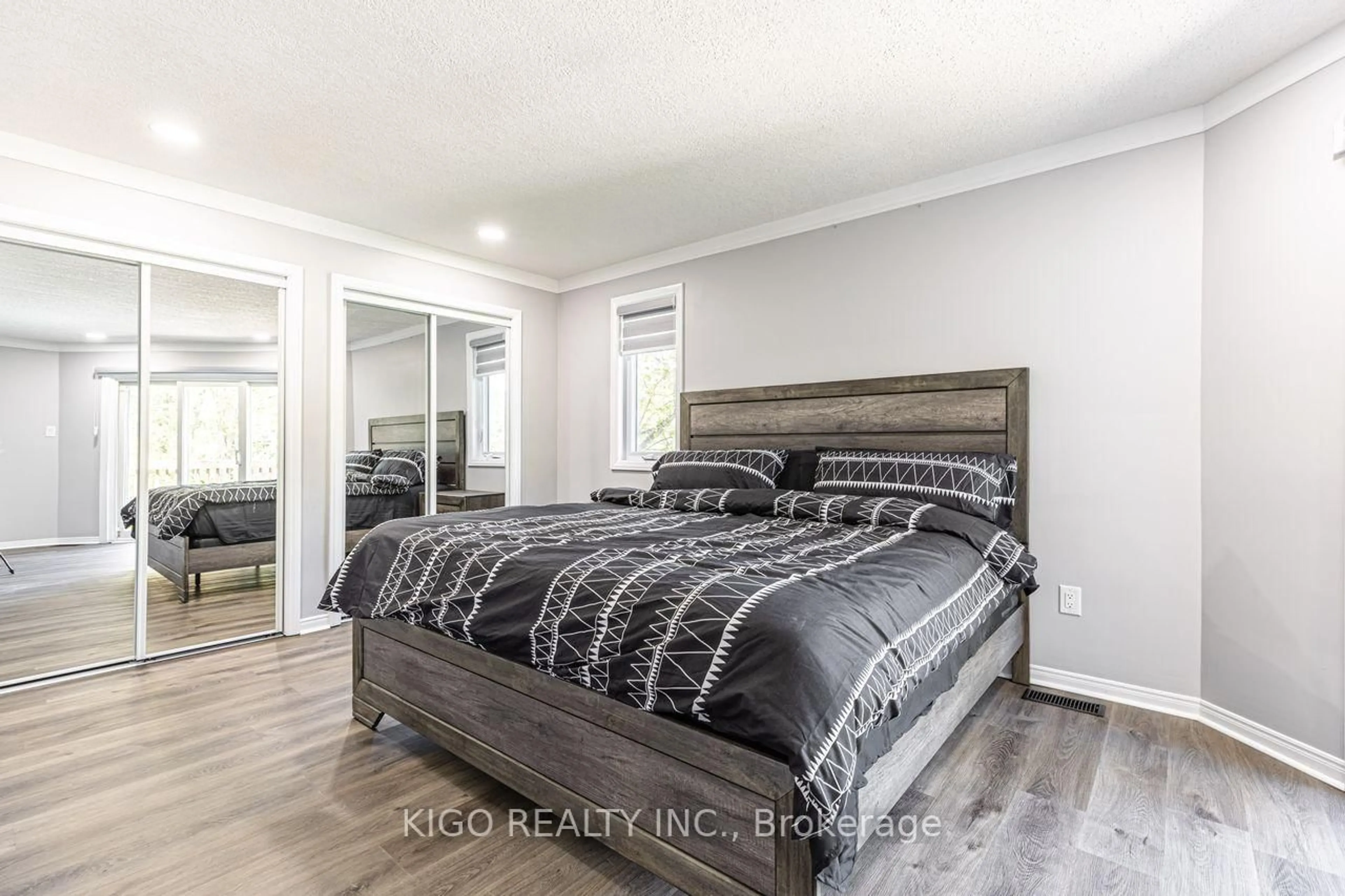 Bedroom with bed, wood/laminate floor for 2320 HYDE PARK Rd, London North Ontario N6H 5K2
