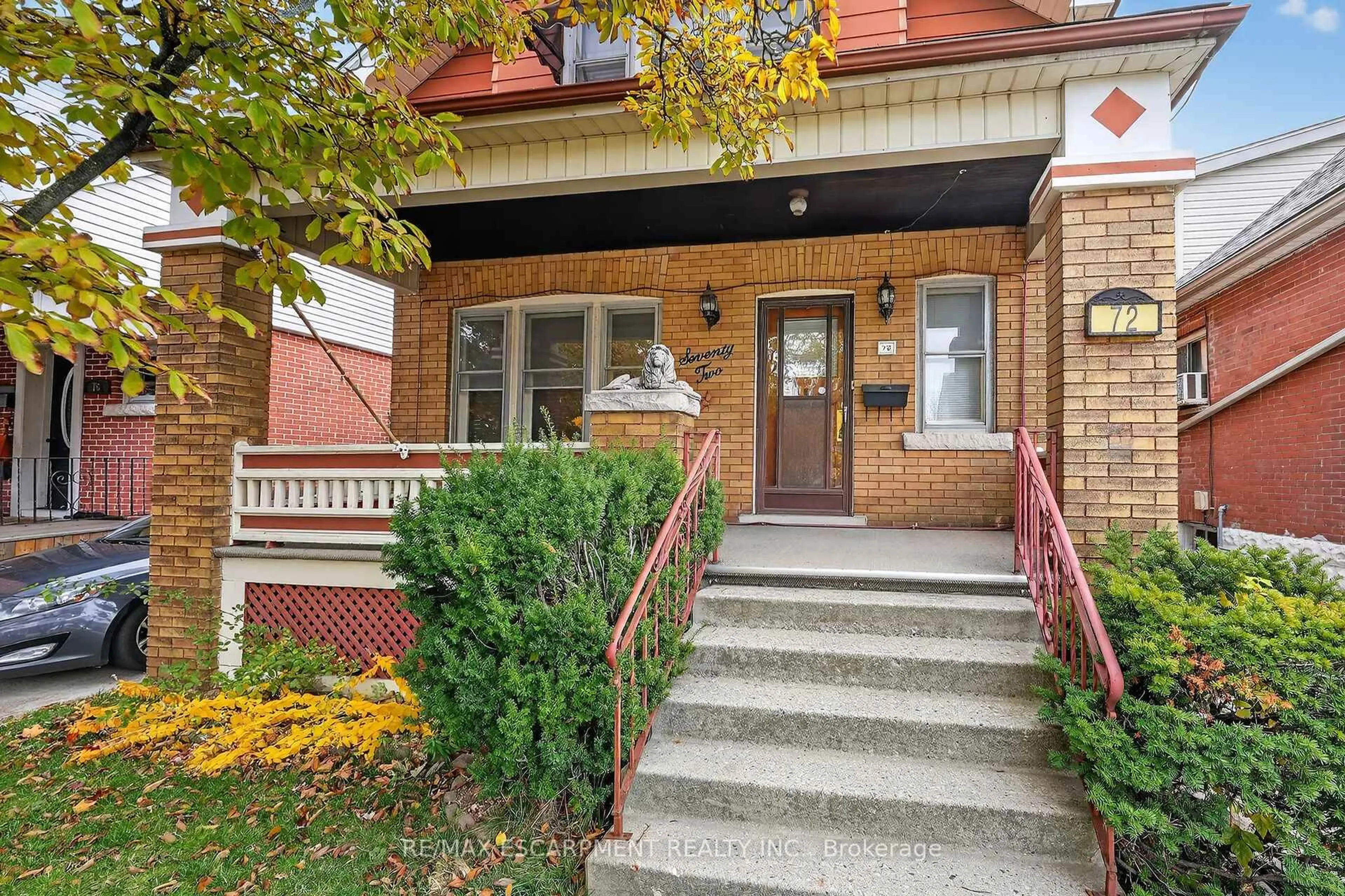 Home with brick exterior material, street for 72 London St, Hamilton Ontario L8H 4B5