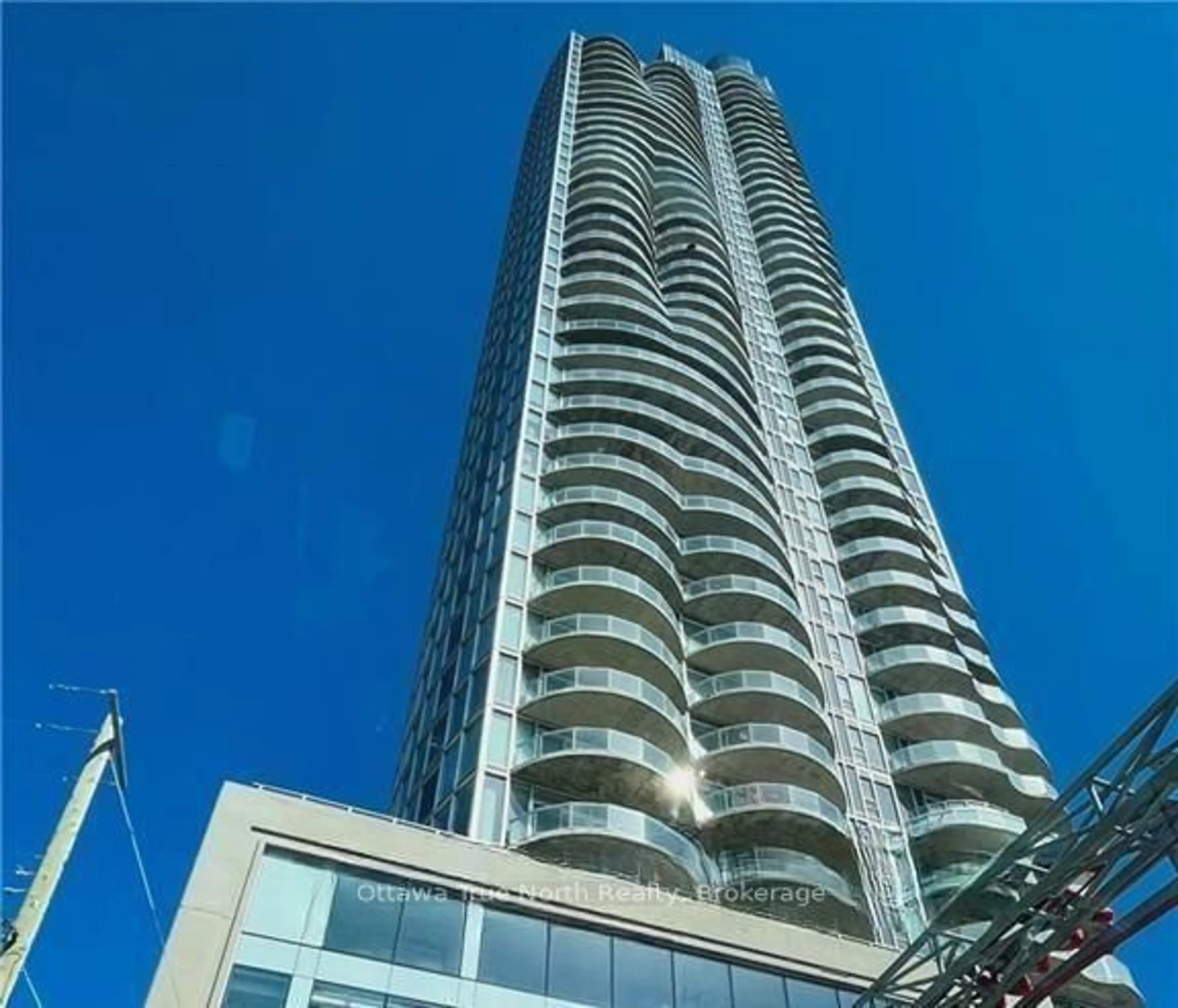 Balcony in the apartment, city buildings view from balcony for 805 Carling Ave #908, Ottawa Ontario K1S 5W9