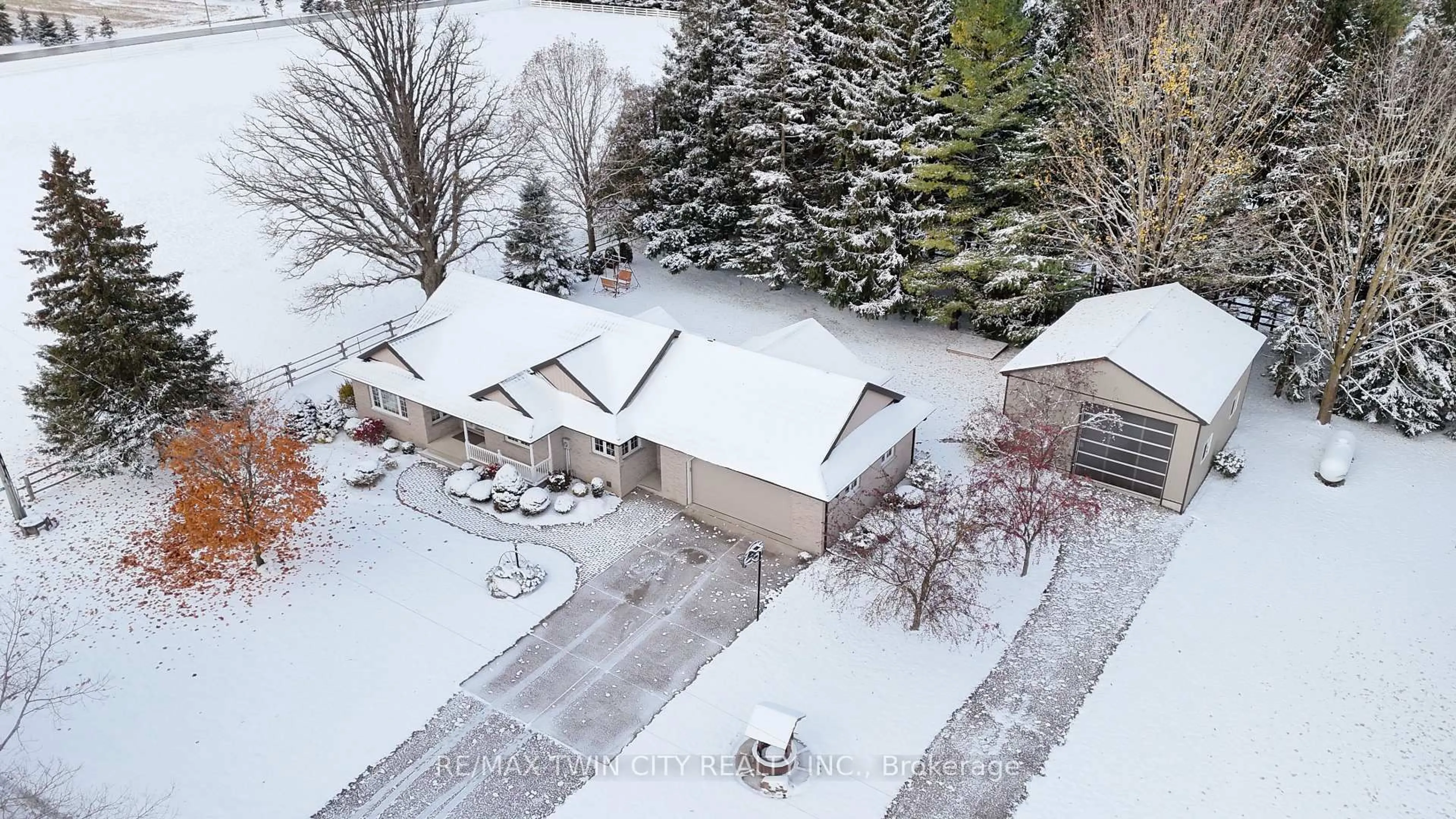 A pic from outside/outdoor area/front of a property/back of a property/a pic from drone, street for 4230 Line 61, R.R. #1 Line, Perth East Ontario N0K 1M0