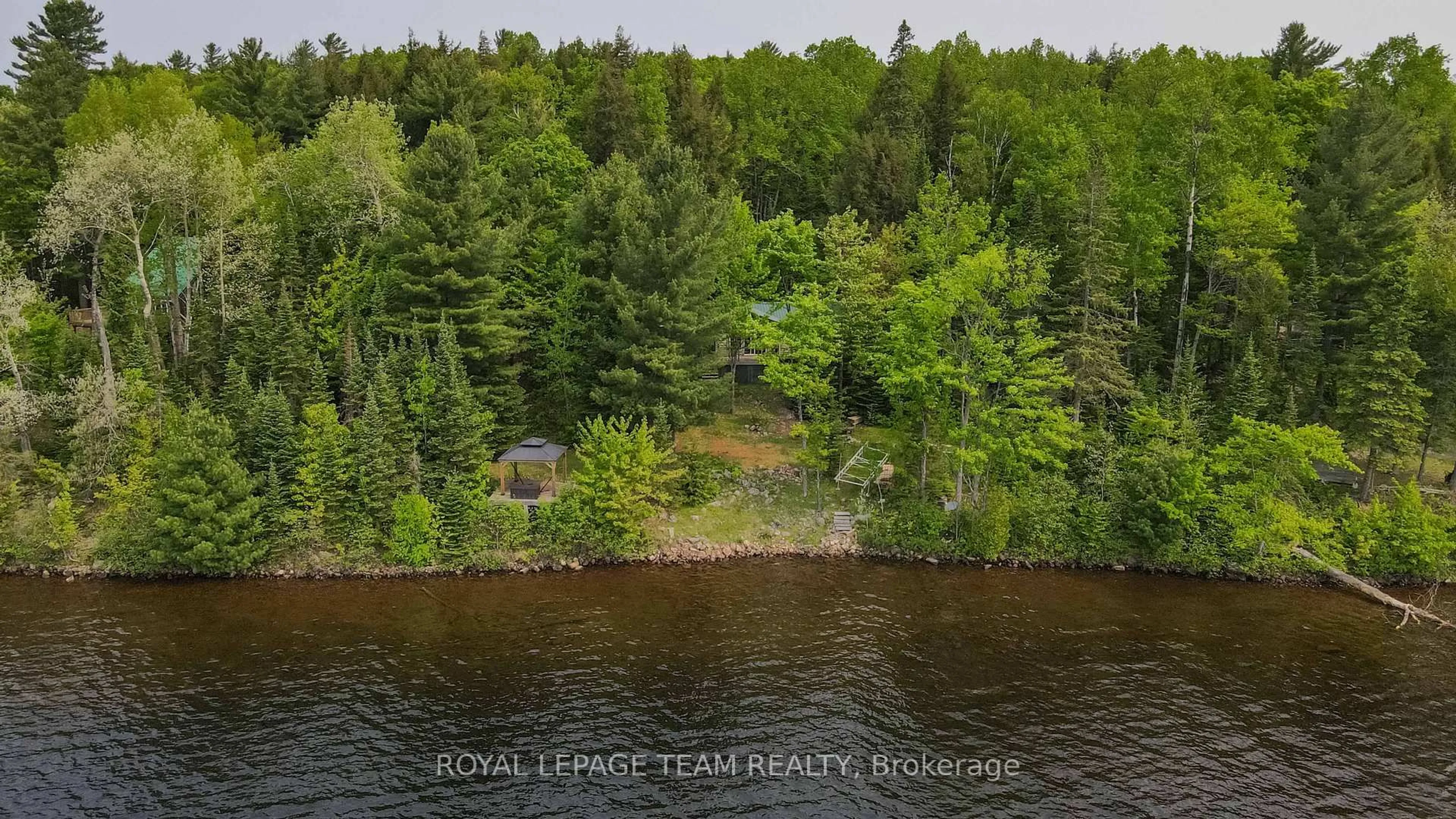 A pic from outside/outdoor area/front of a property/back of a property/a pic from drone, water/lake/river/ocean view for Lot 6 Burnt Island Island, Barry's Bay Ontario K0J 1B0