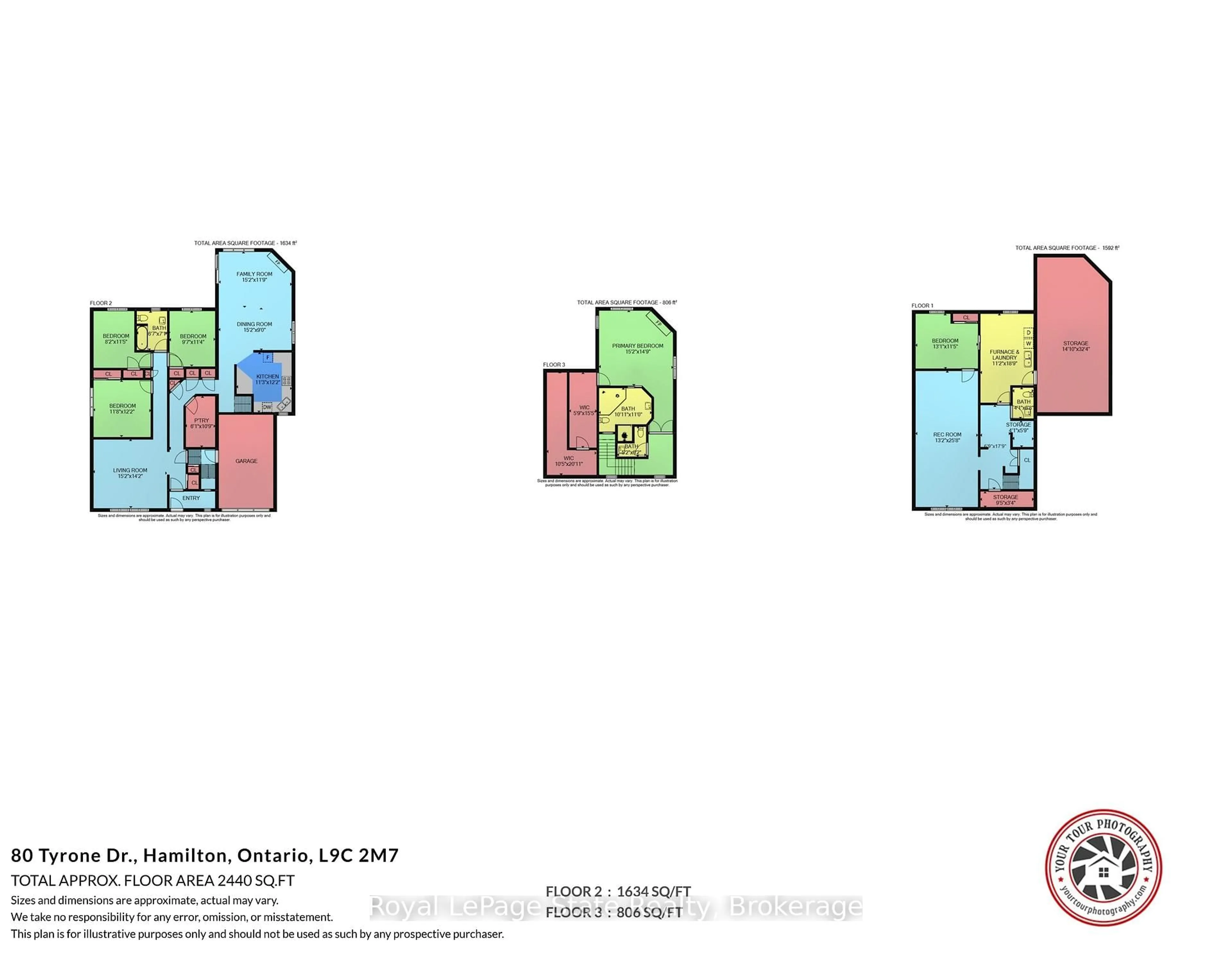 Floor plan for 80 Tyrone Dr, Hamilton Ontario L9C 2M7
