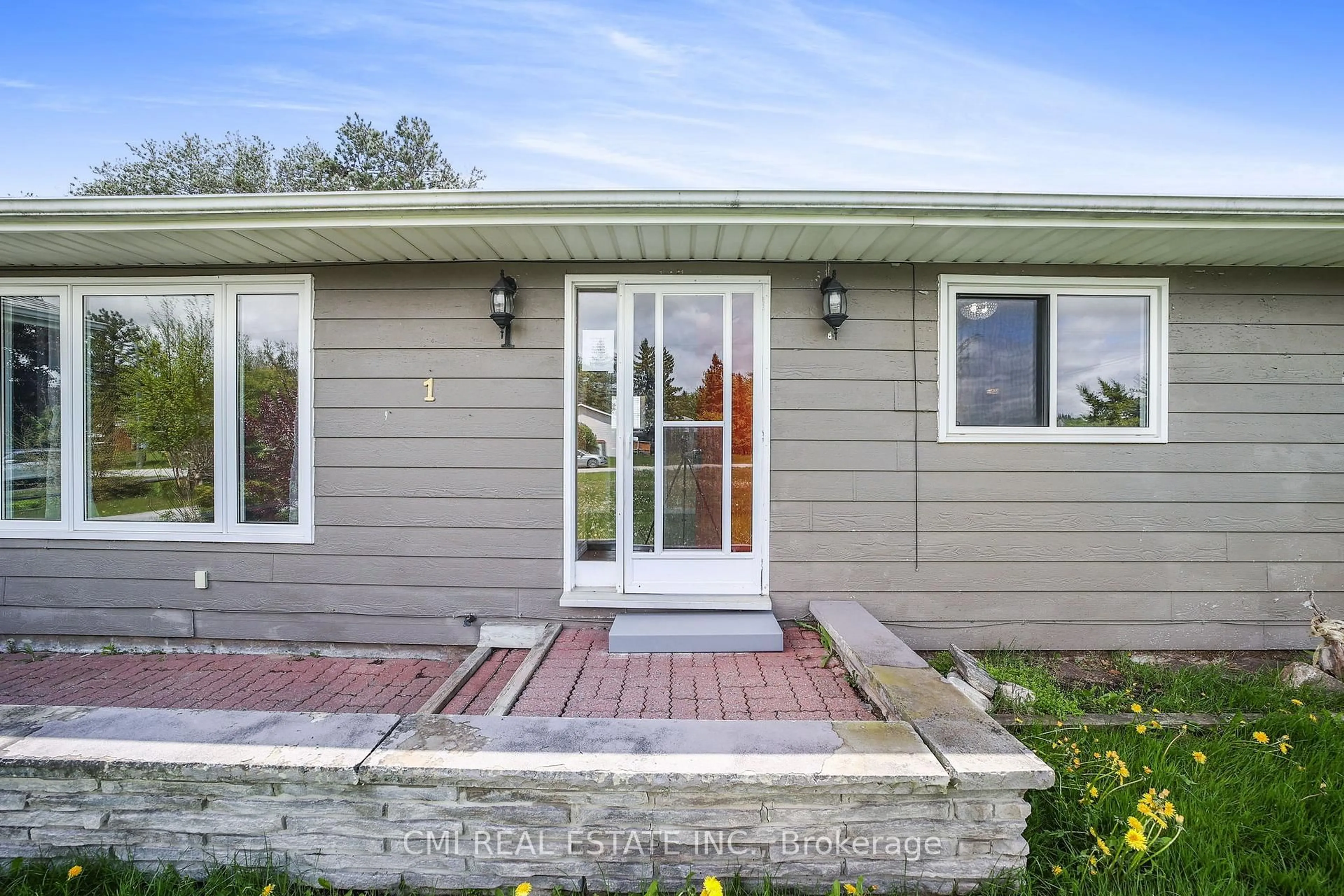 Home with vinyl exterior material, street for 1 Jeffery Dr, Mulmur Ontario L0N 1M0