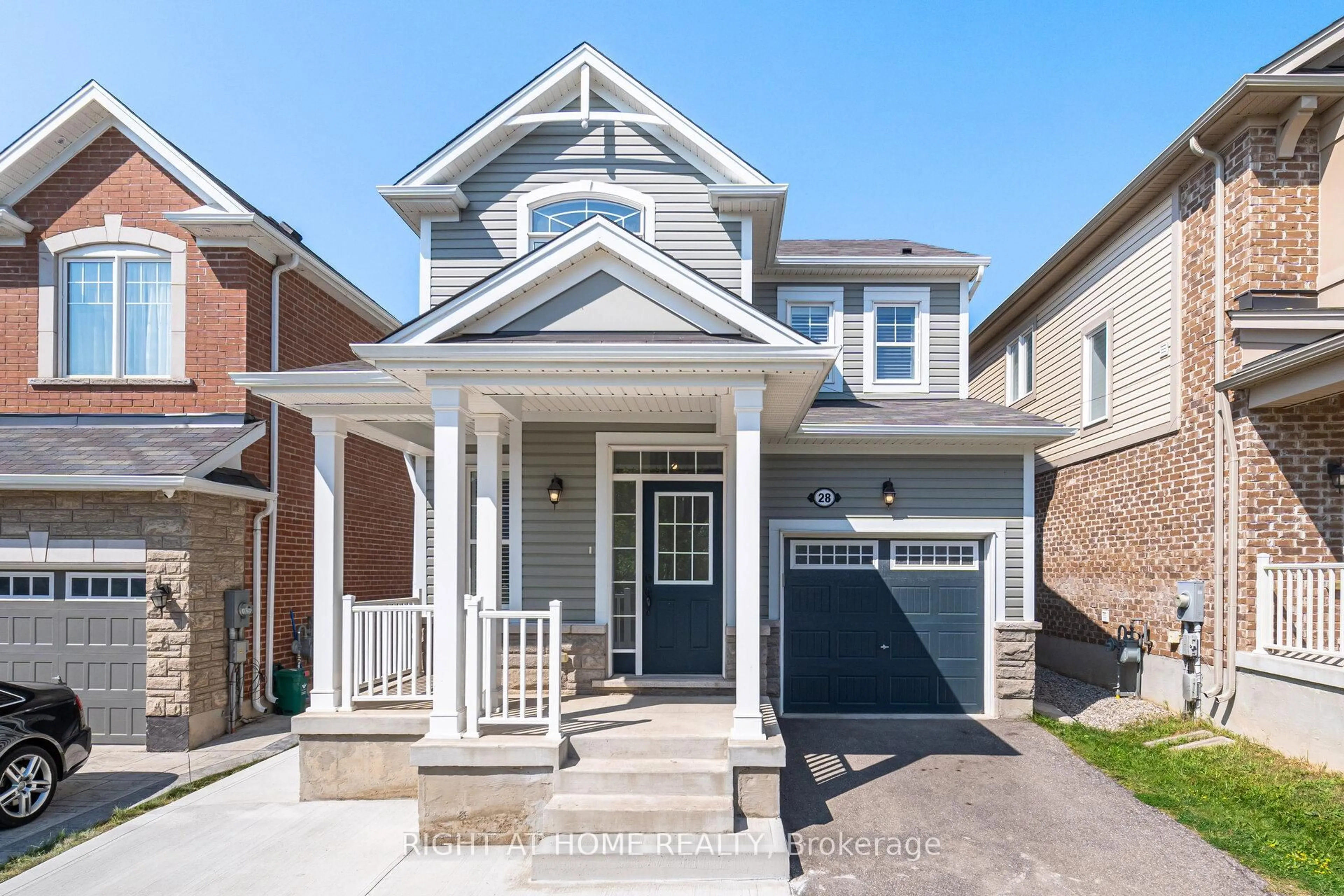 Home with brick exterior material, street for 28 Pickett Pl, Cambridge Ontario N3E 0B4