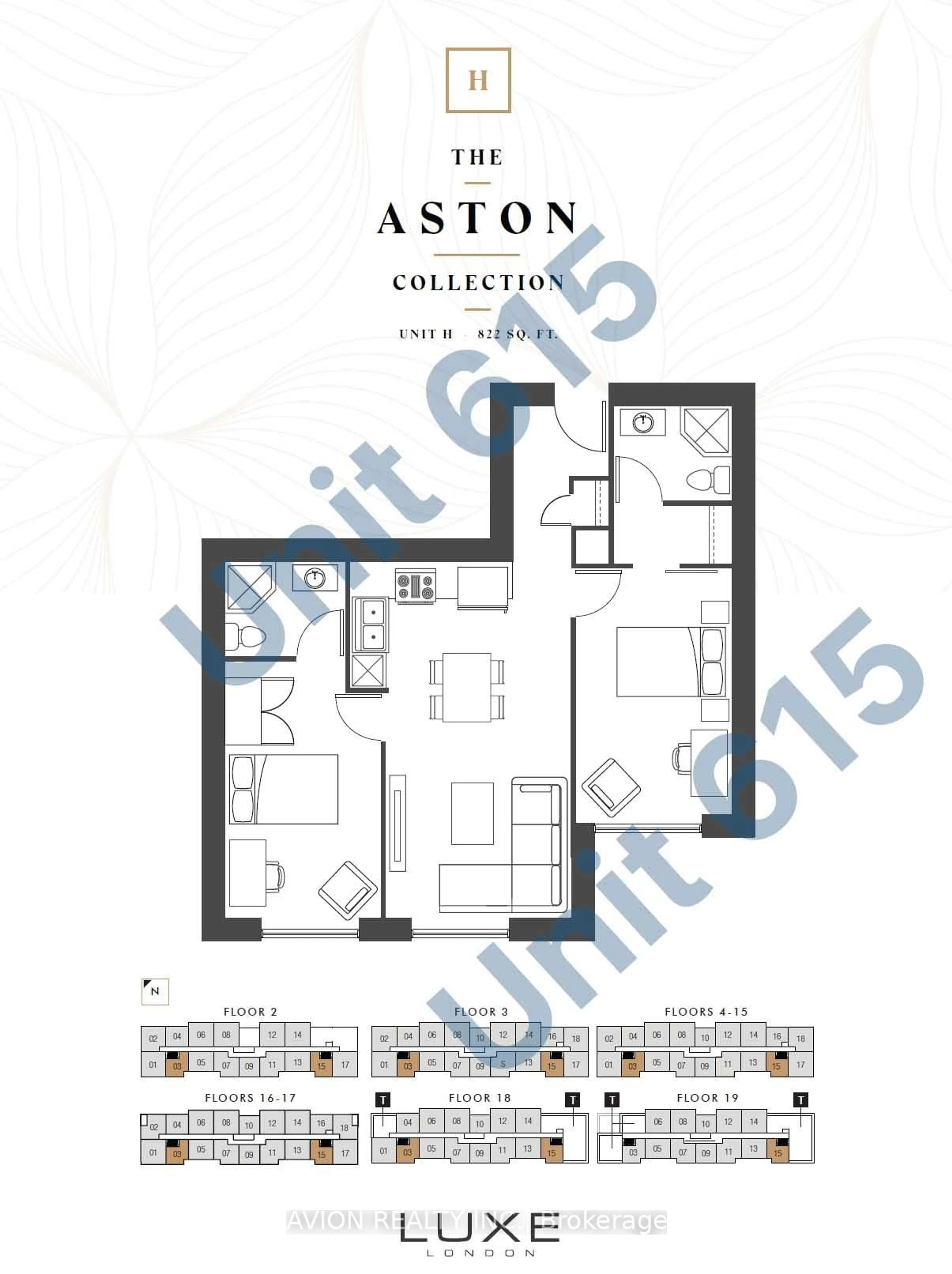 Floor plan for 1235 Richmond St #615, London East Ontario N6A 0C1