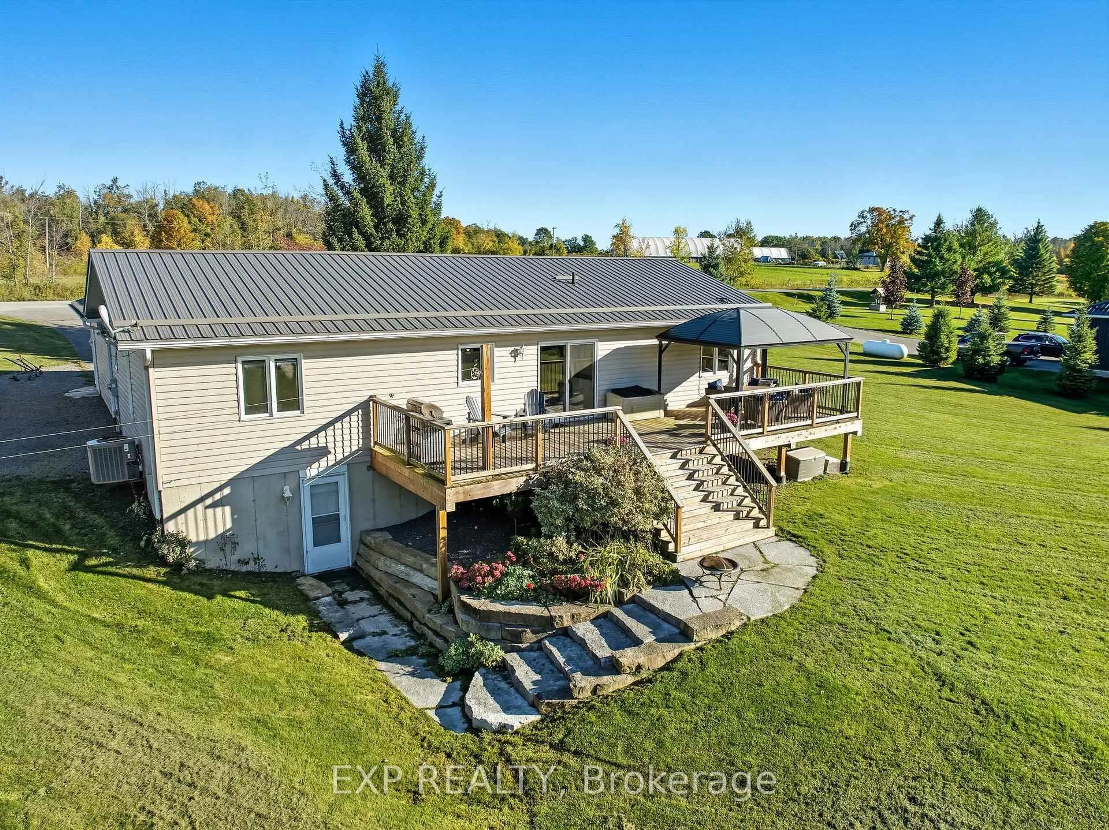 A pic from outside/outdoor area/front of a property/back of a property/a pic from drone, water/lake/river/ocean view for 244 Friendly Acres Rd, Trent Hills Ontario K0L 1Y0