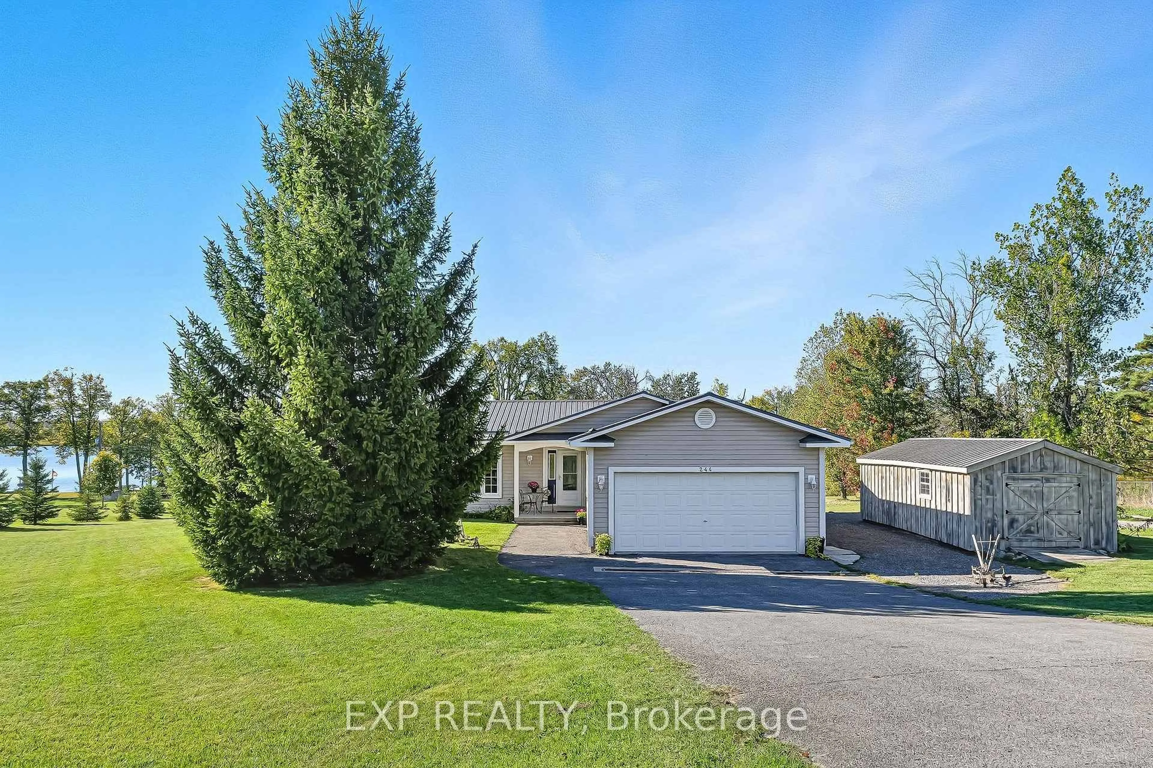 A pic from outside/outdoor area/front of a property/back of a property/a pic from drone, water/lake/river/ocean view for 244 Friendly Acres Rd, Trent Hills Ontario K0L 1Y0