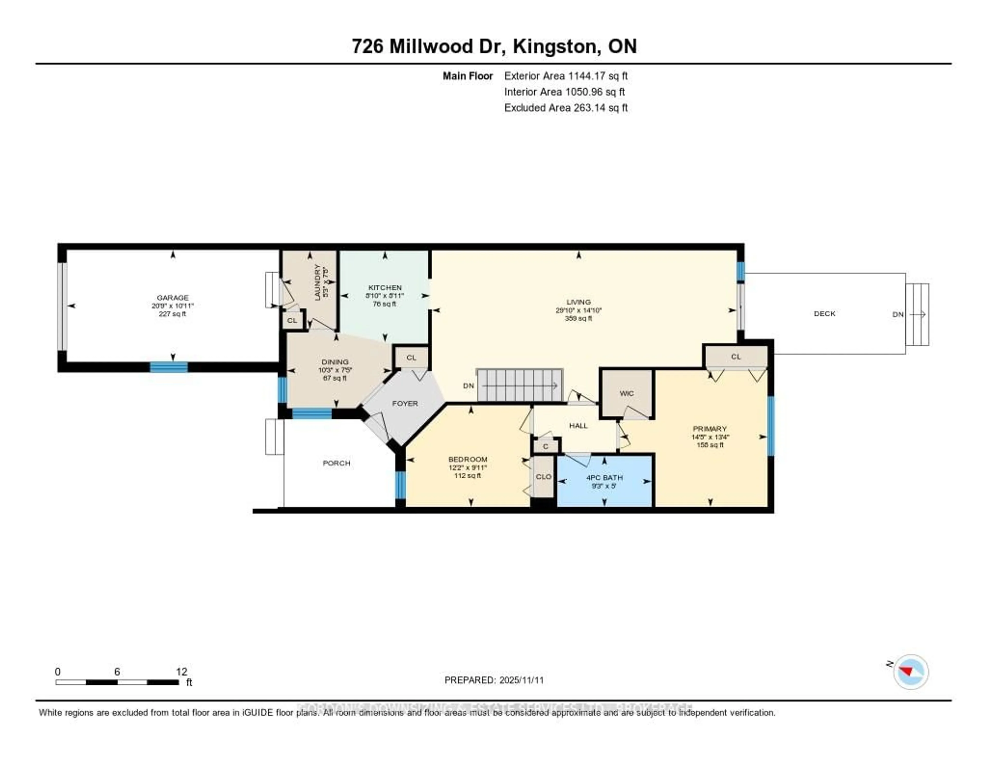 Floor plan for 726 Millwood Dr, Kingston Ontario K7M 8Z2