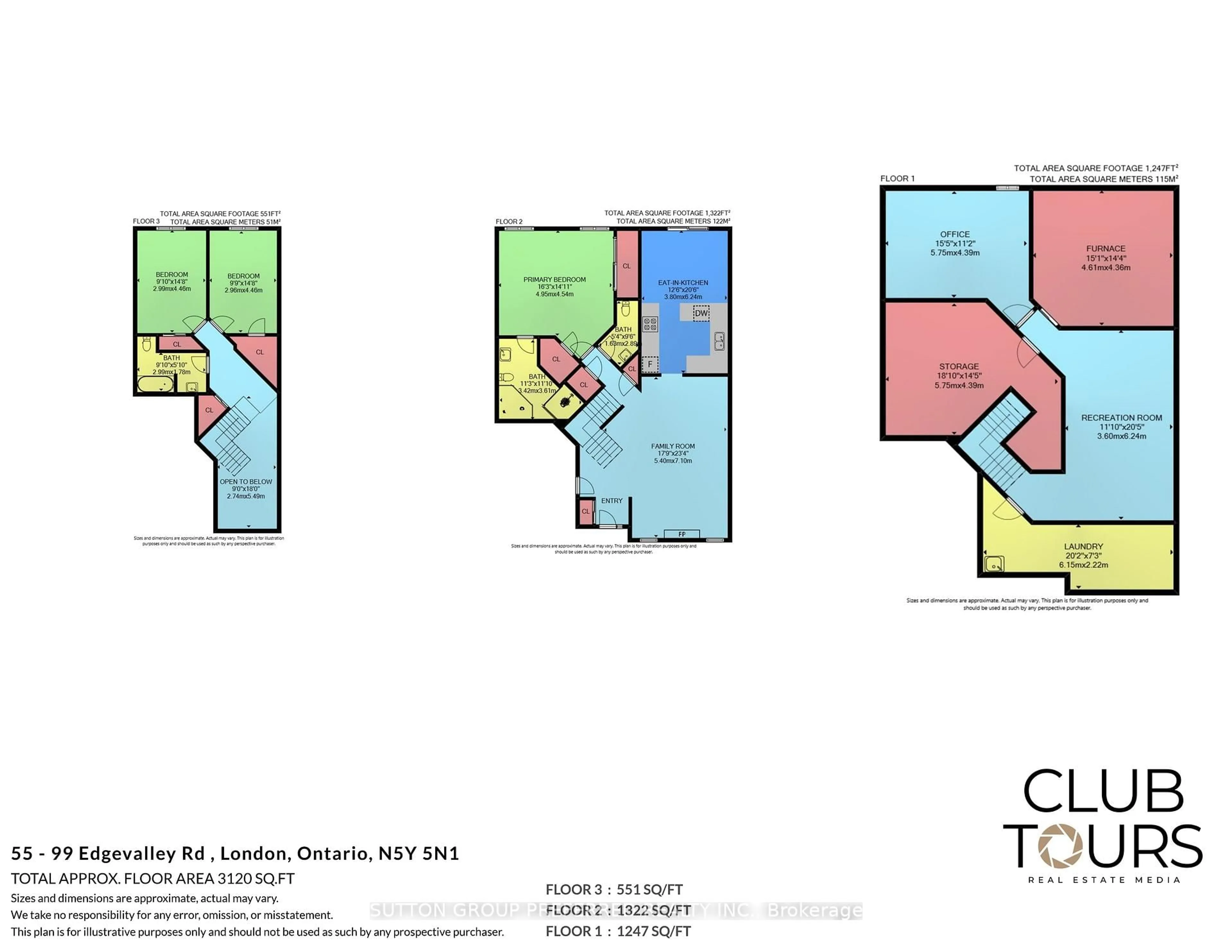 Floor plan for 99 Edgevalley Rd #55, London East Ontario N5Y 5N1