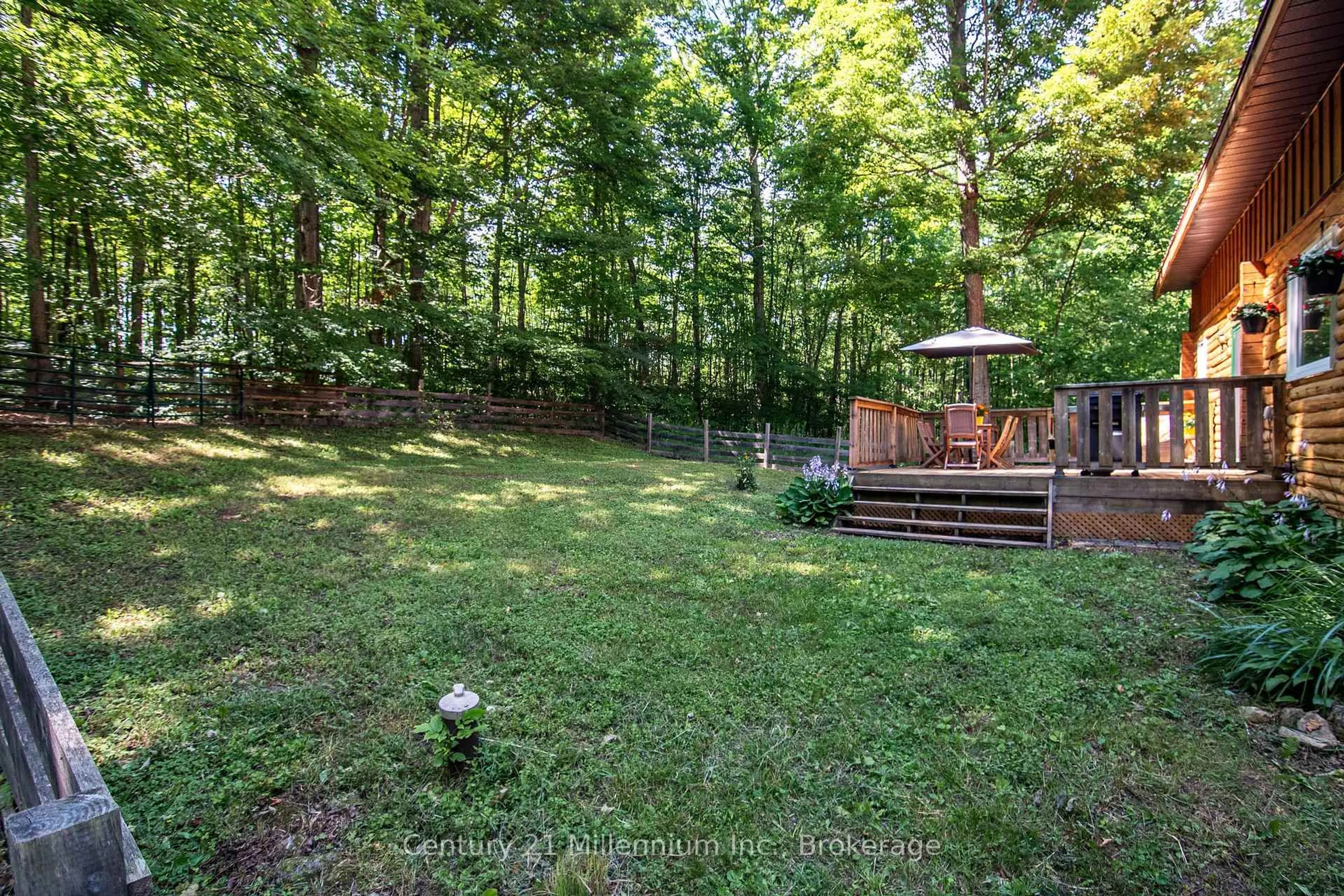 Patio, forest/trees view for 415198 Baseline Rd, West Grey Ontario N0G 1R0