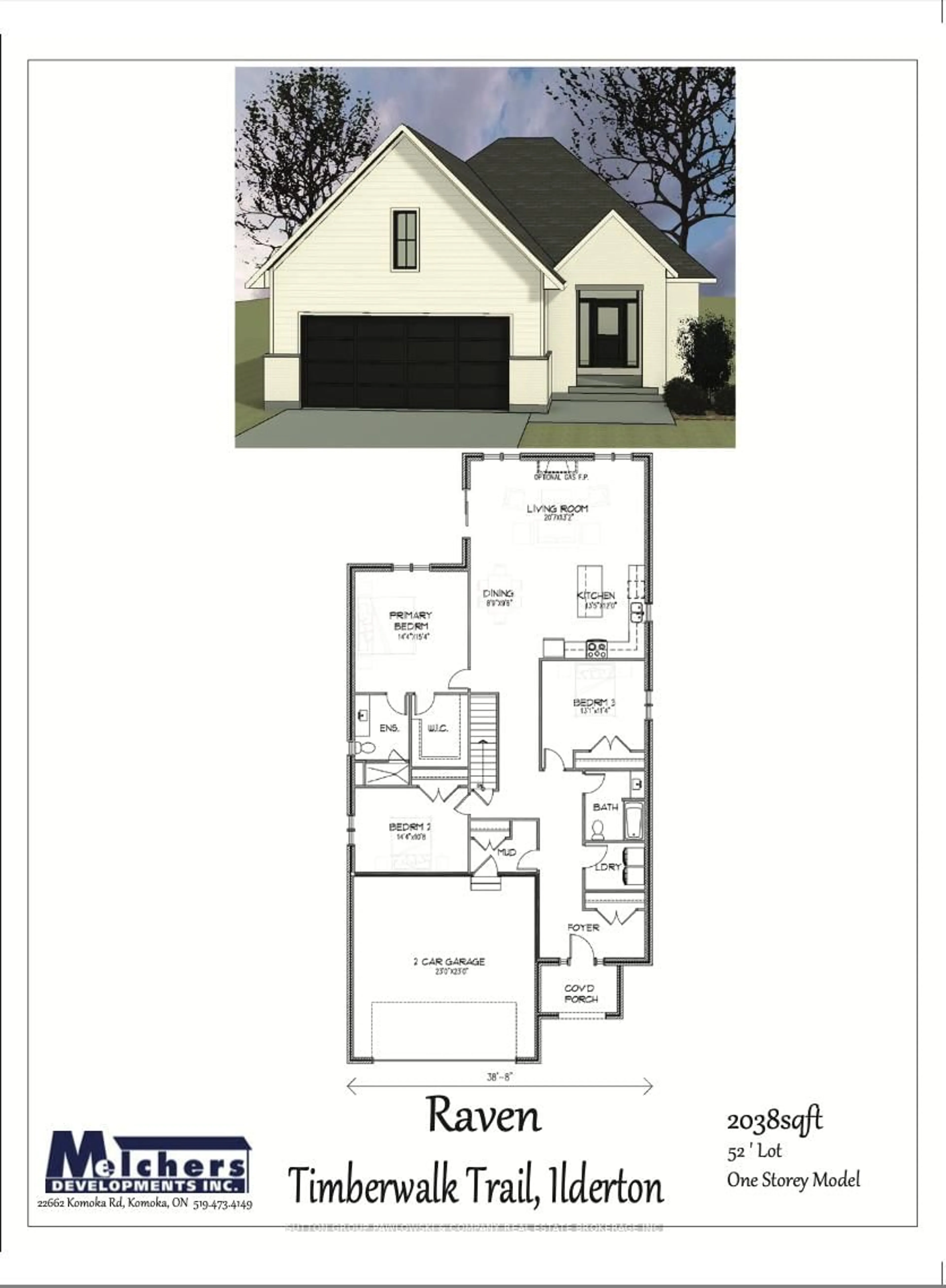Floor plan for 5 TIMBERWALK Clse #LOT #24, Middlesex Centre Ontario N0M 2A0