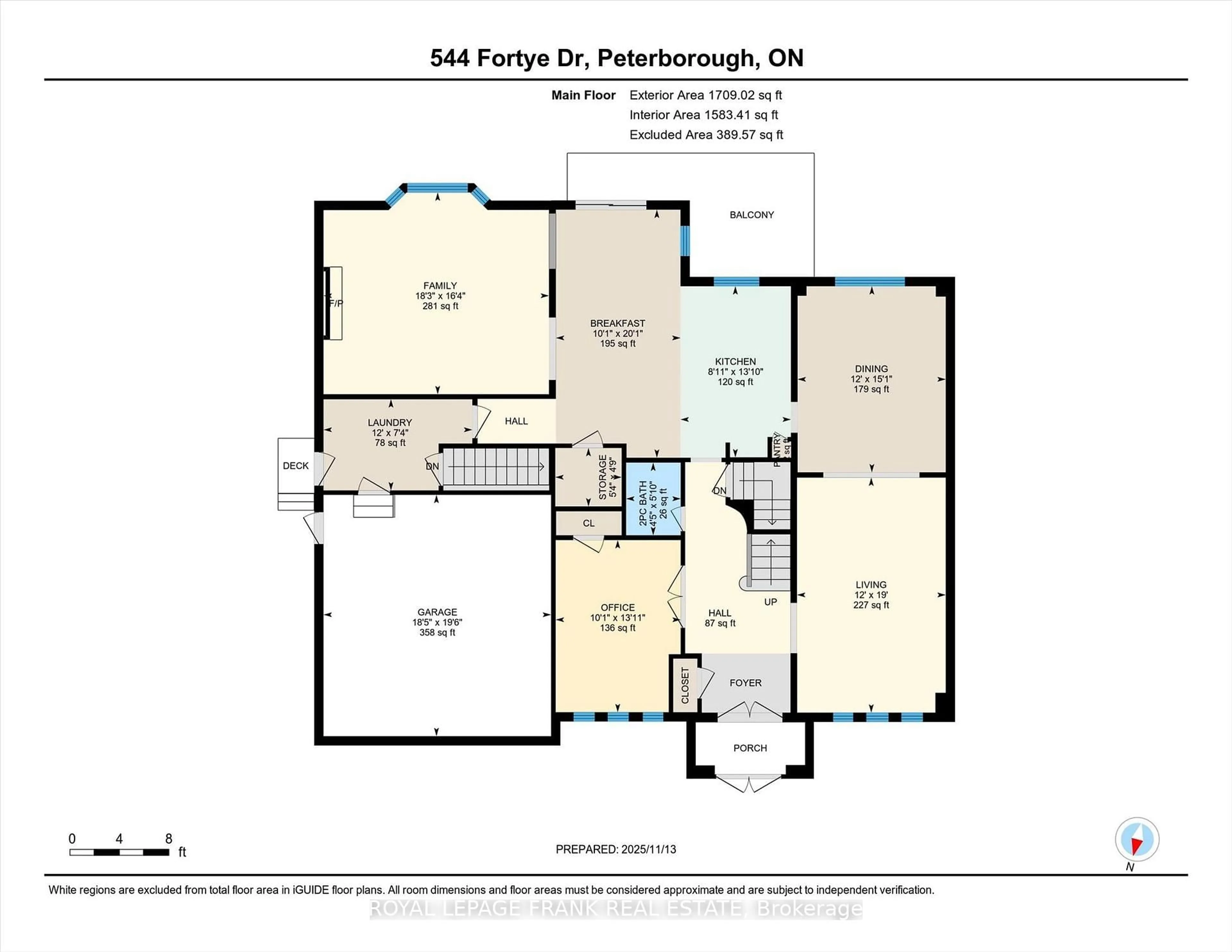Floor plan for 544 Fortye Dr, Peterborough Ontario K9K 2H2