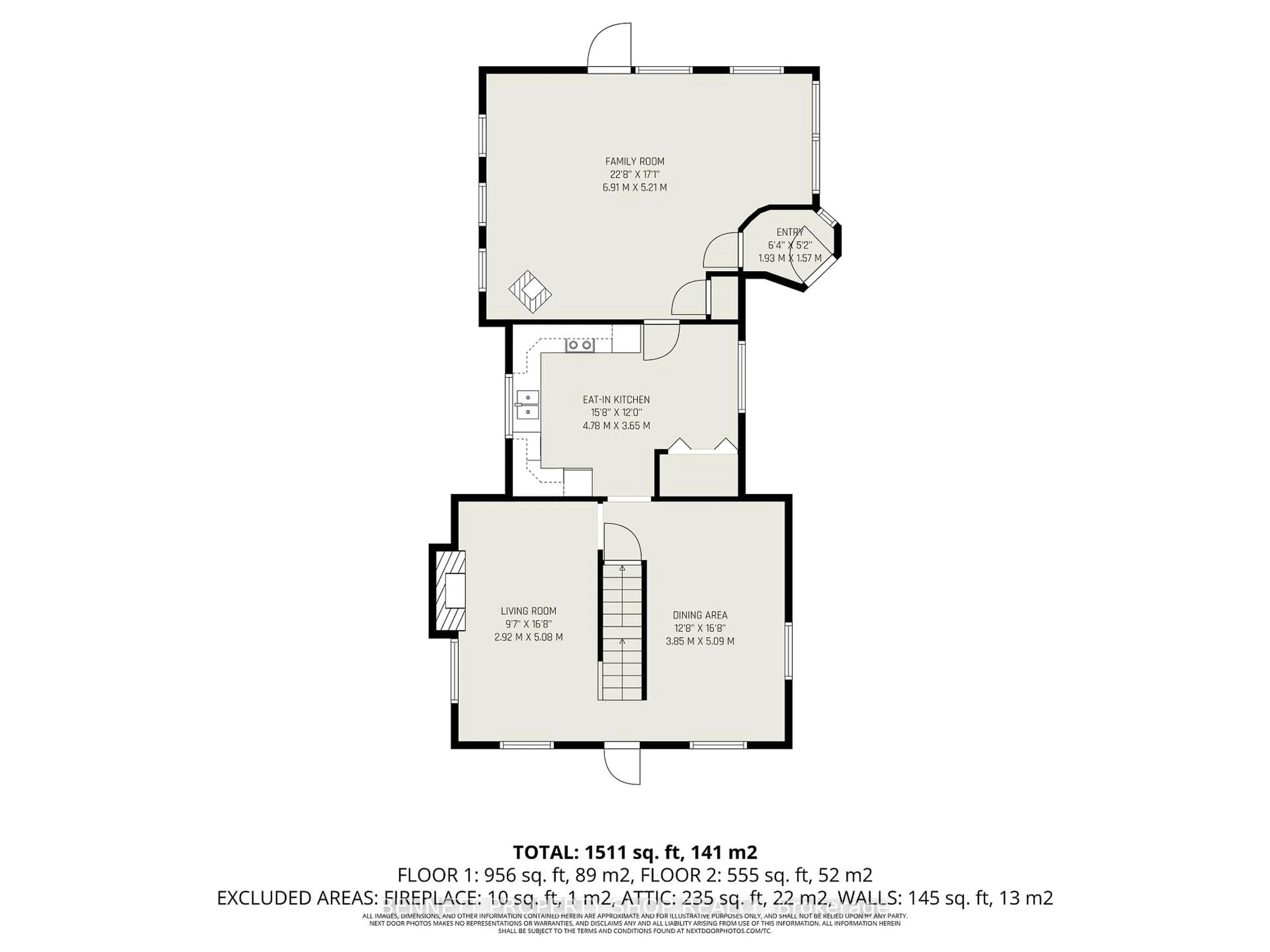 Floor plan for 1134 O'Grady St, Ottawa Ontario K4M 1J3