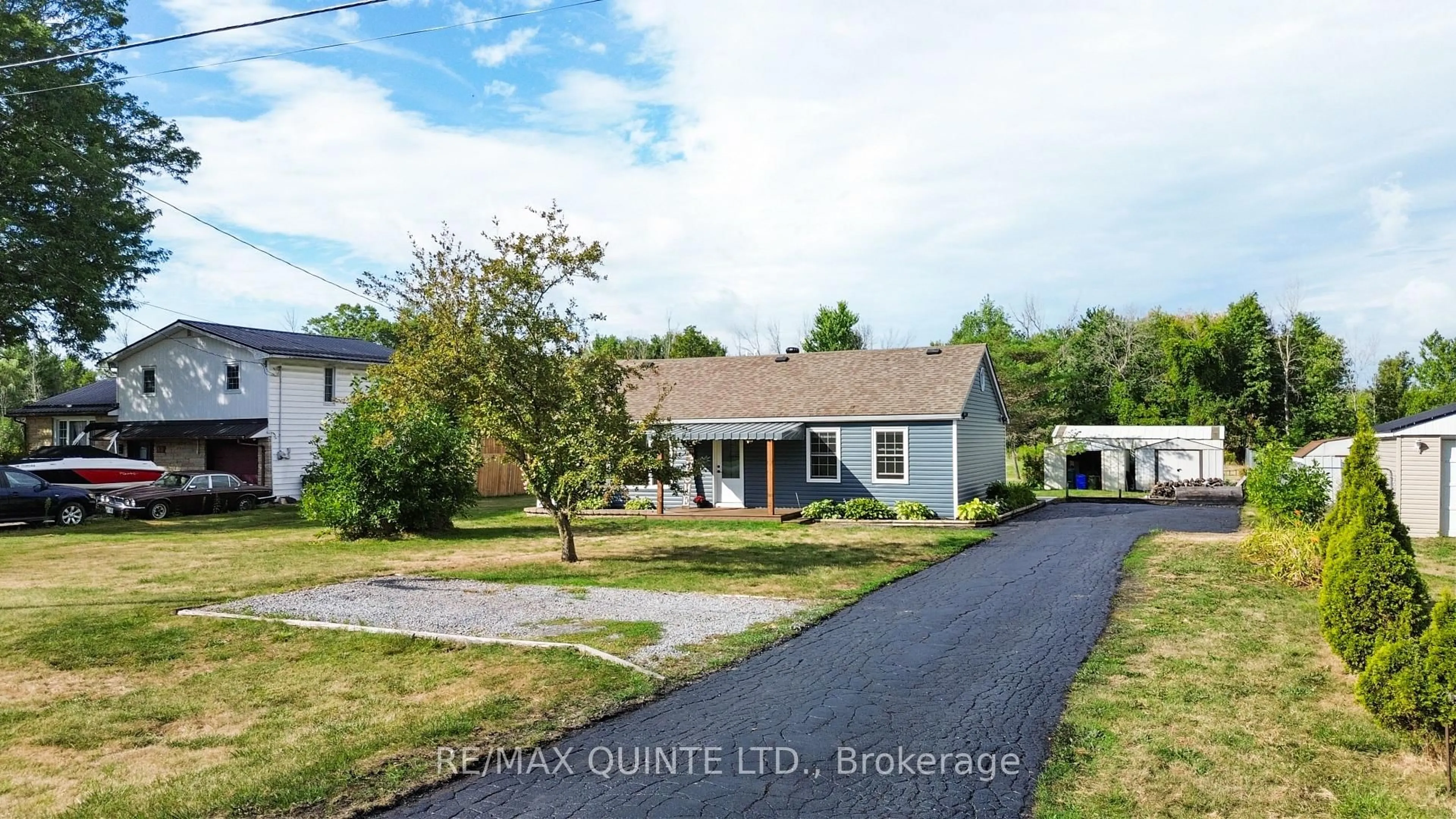 A pic from outside/outdoor area/front of a property/back of a property/a pic from drone, water/lake/river/ocean view for 69 Ashley St, Quinte West Ontario K0K 2B0