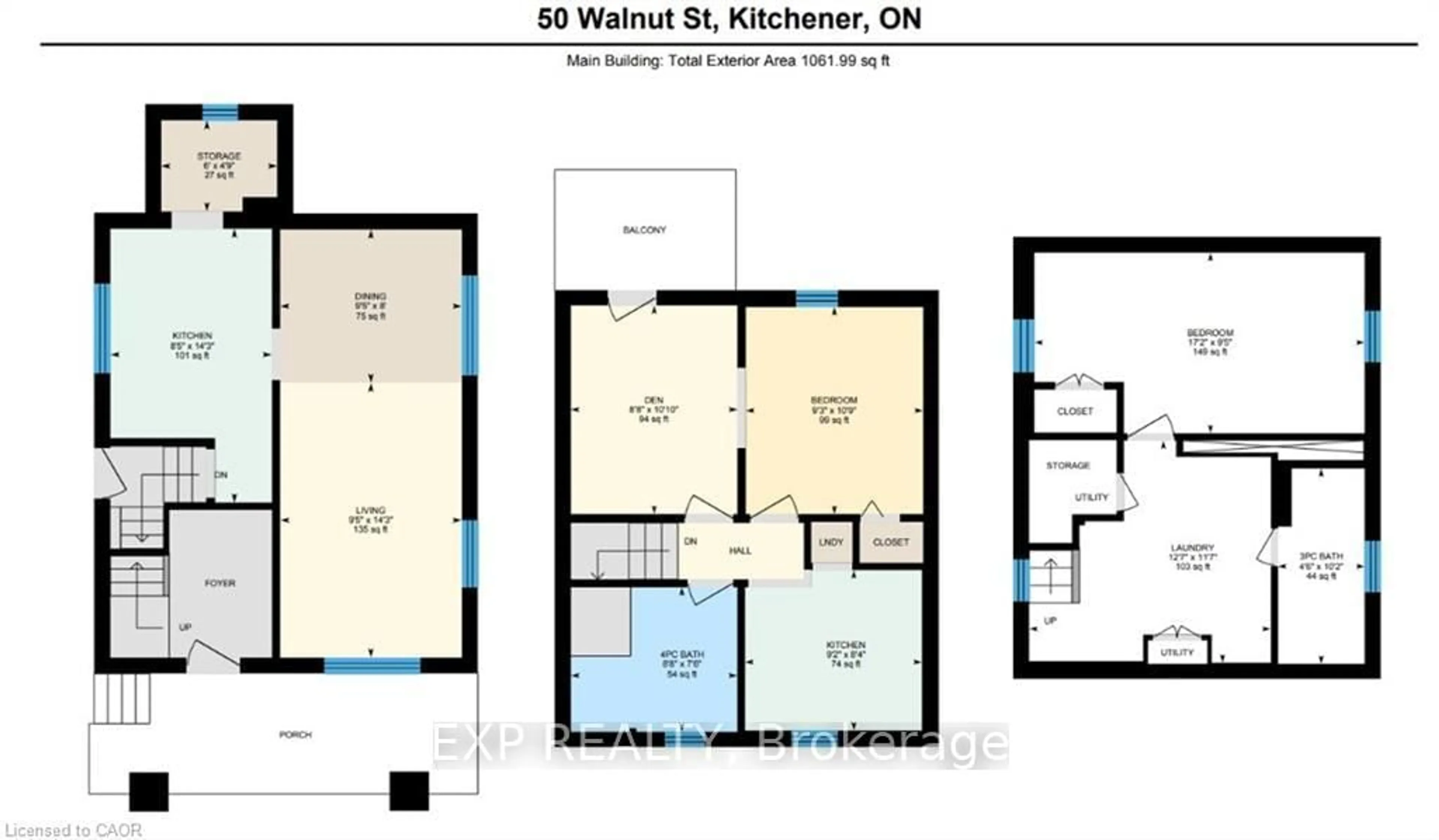 Floor plan for 50 Walnut St, Kitchener Ontario N2G 1P6