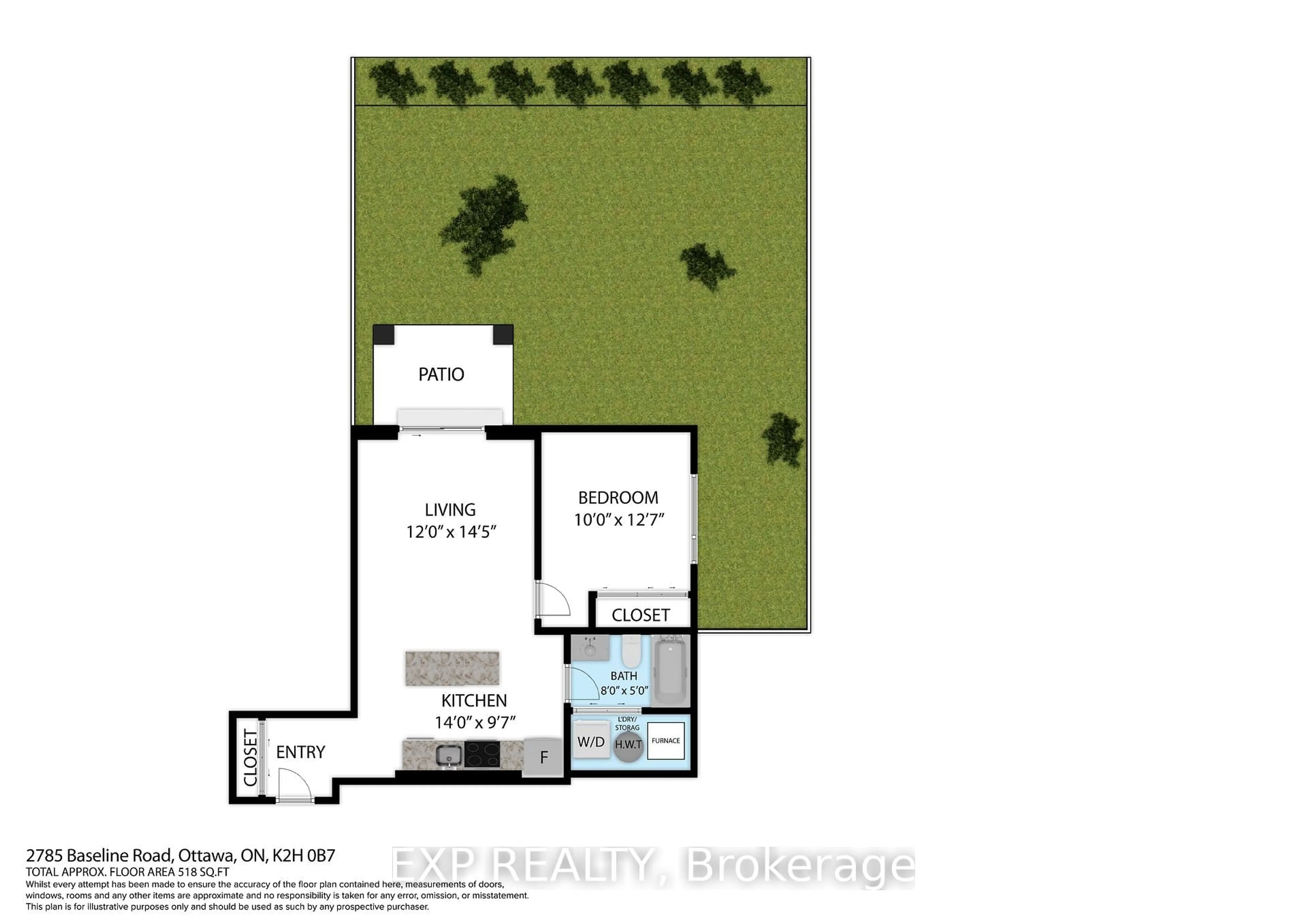 Floor plan for 2785 Baseline Rd #108, Ottawa Ontario K2H 0B7