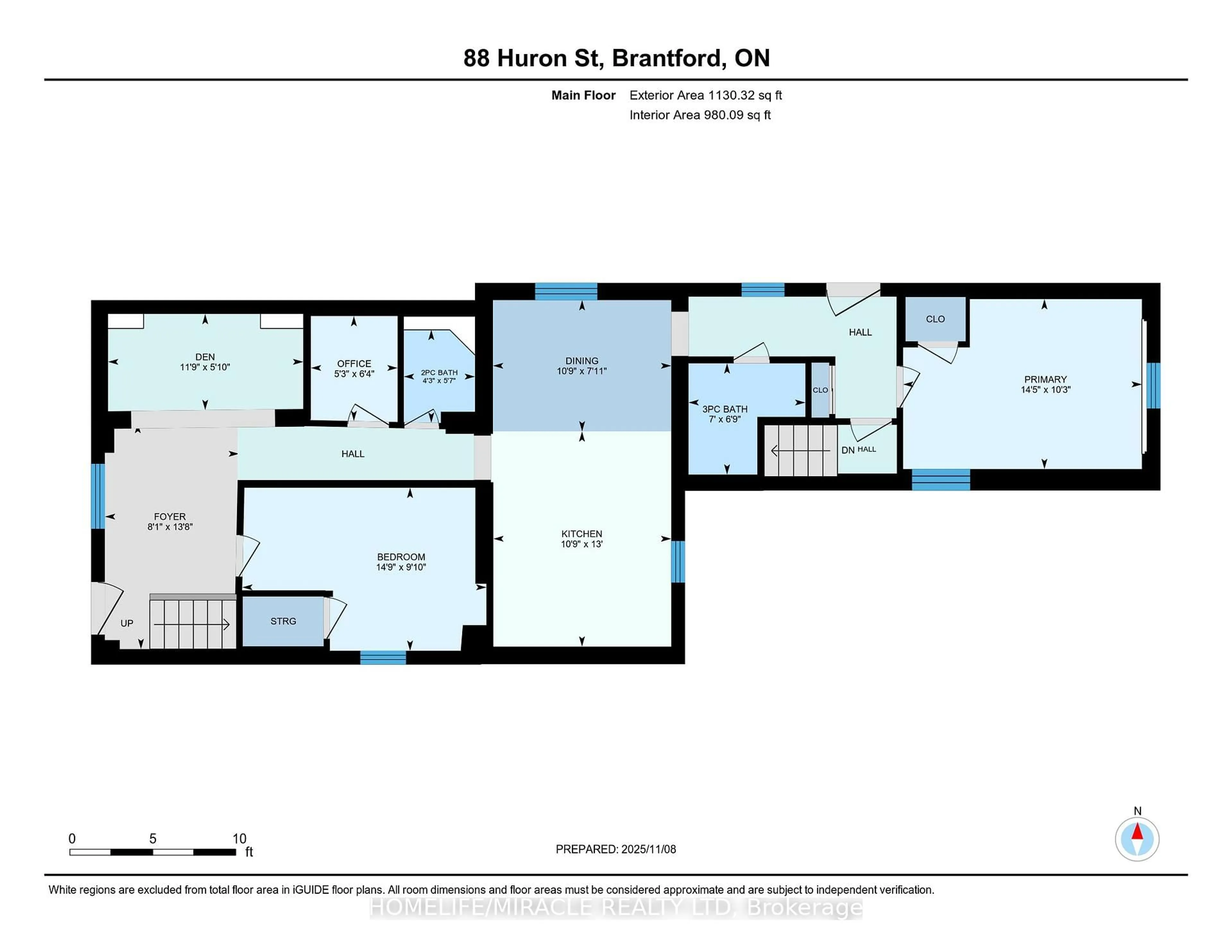 Floor plan for 88 Huron St, Brantford Ontario N3S 2J8