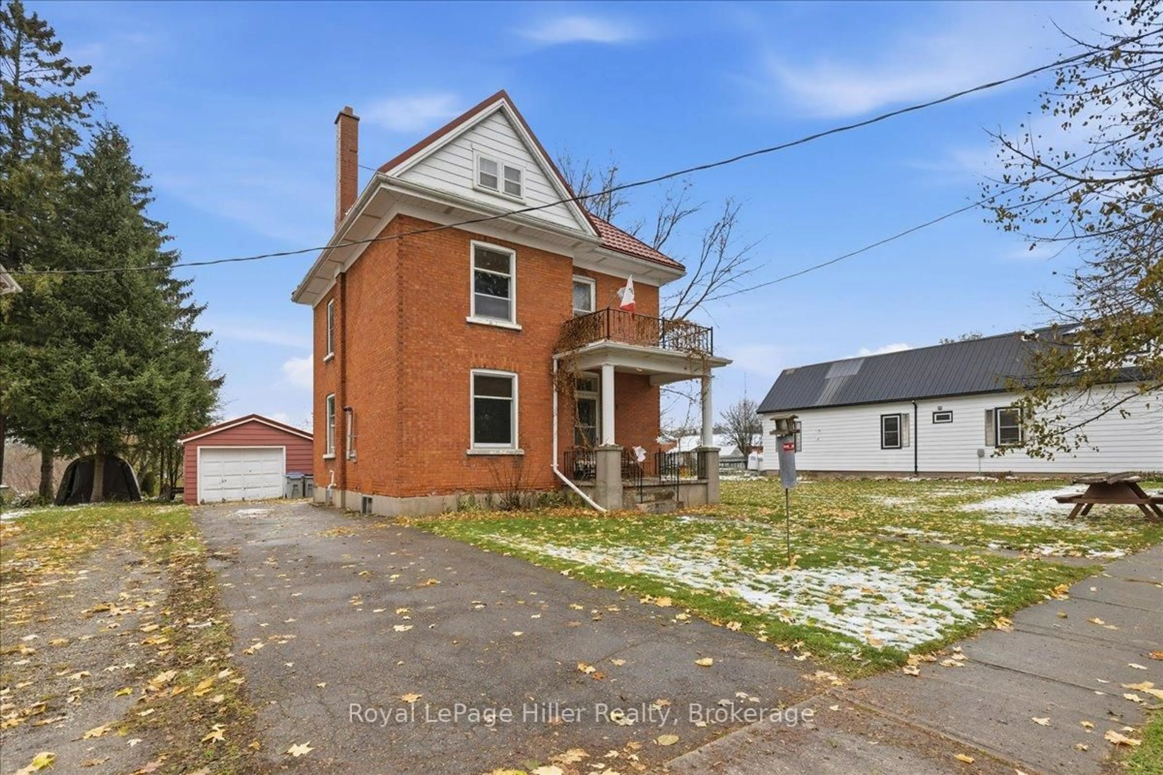 A pic from outside/outdoor area/front of a property/back of a property/a pic from drone, street for 6968 MAIN St, Perth East Ontario N0K 1L0