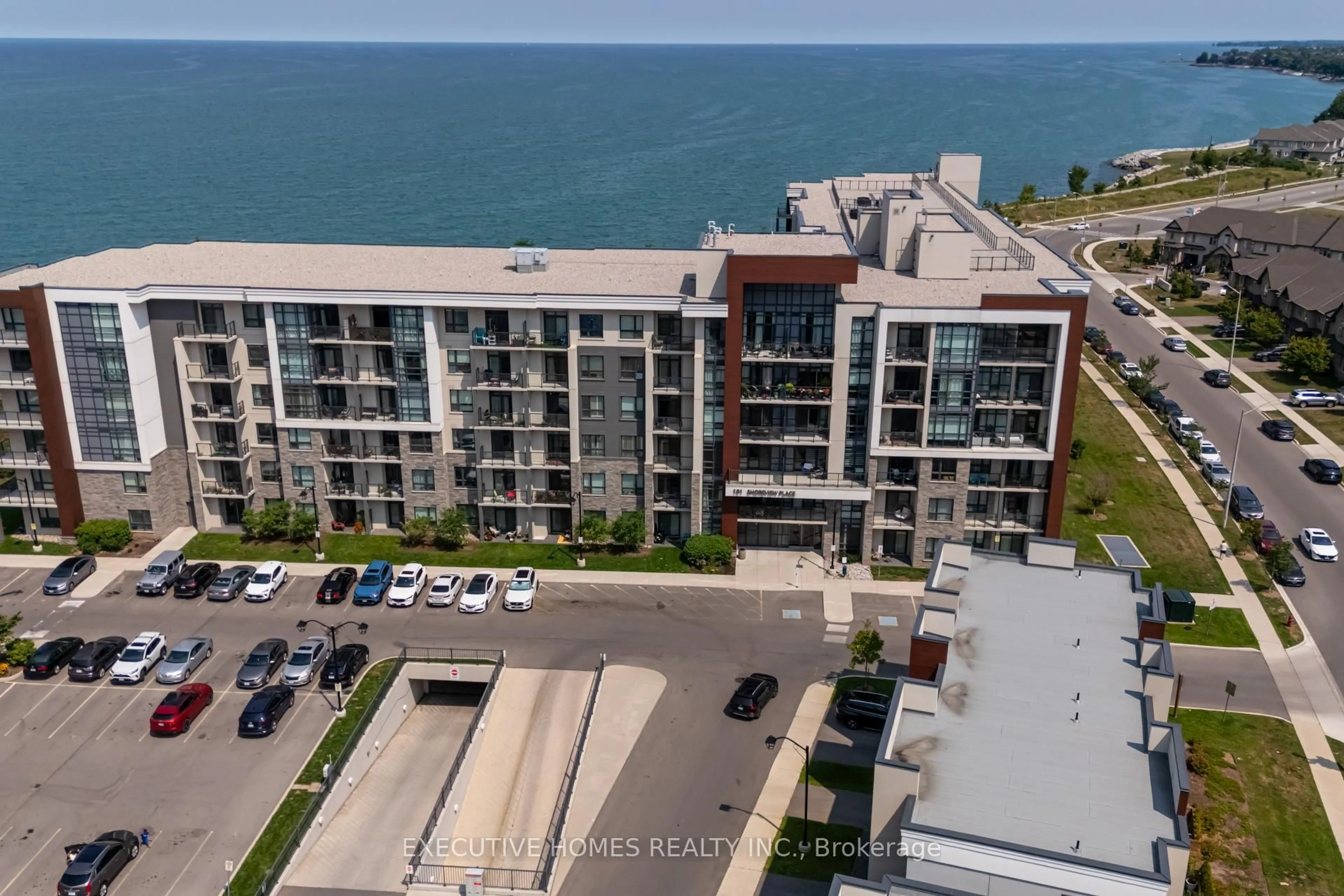 A pic from outside/outdoor area/front of a property/back of a property/a pic from drone, water/lake/river/ocean view for 101 SHOREVIEW Pl #327, Hamilton Ontario L8E 0K2