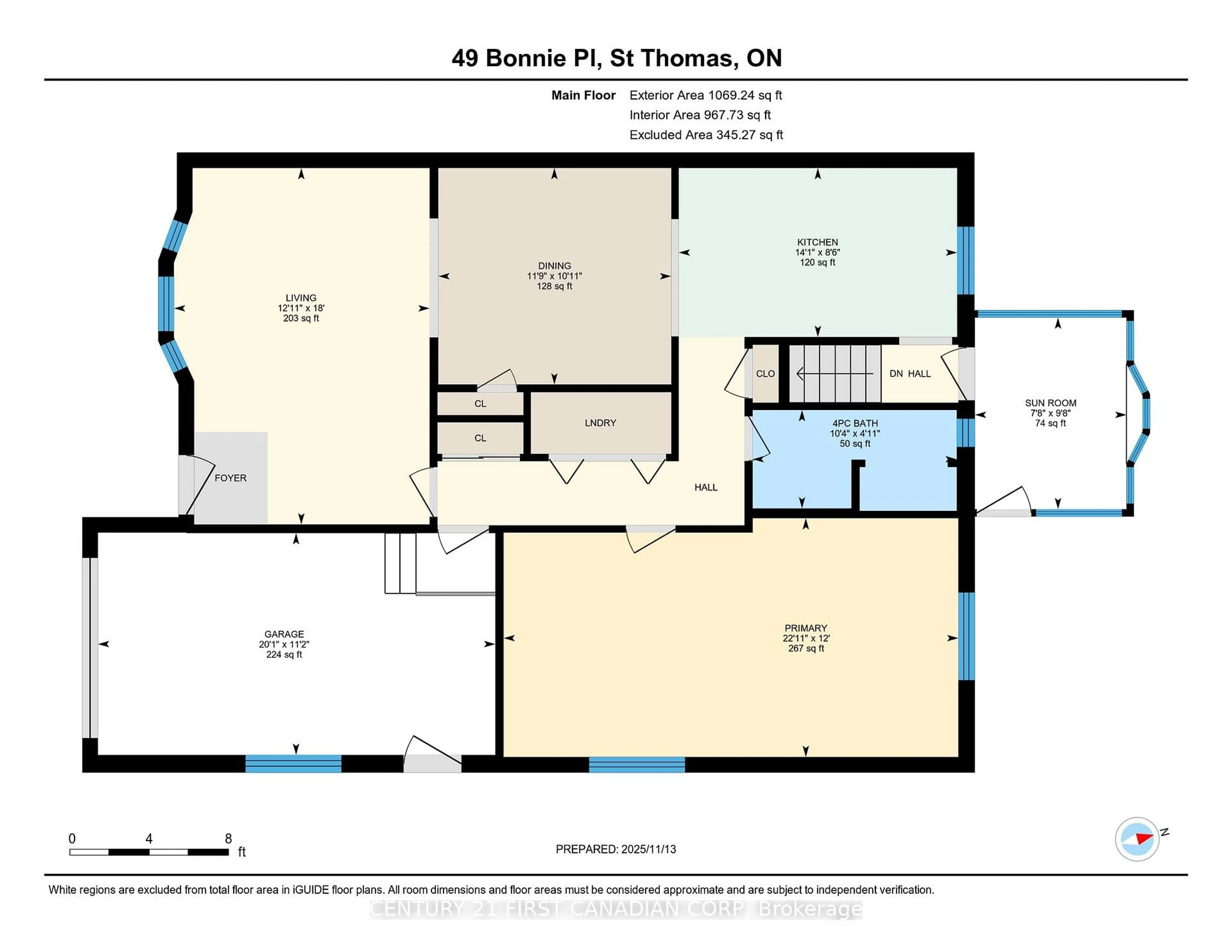 Floor plan for 49 Bonnie Pl, St. Thomas Ontario N5R 5W6