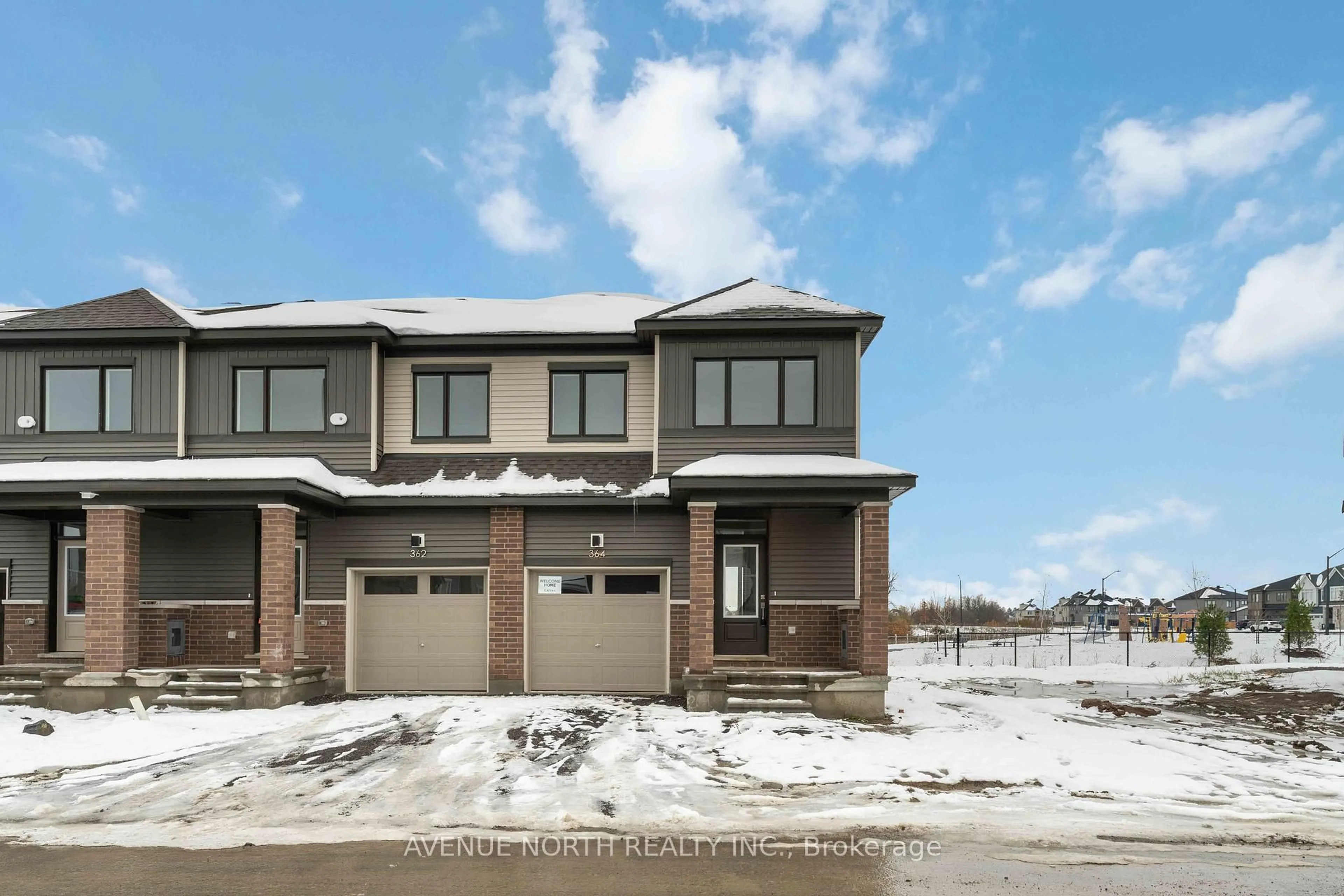 Home with brick exterior material, street for 364 Les Emmerson Dr, Barrhaven Ontario K2J 7L7