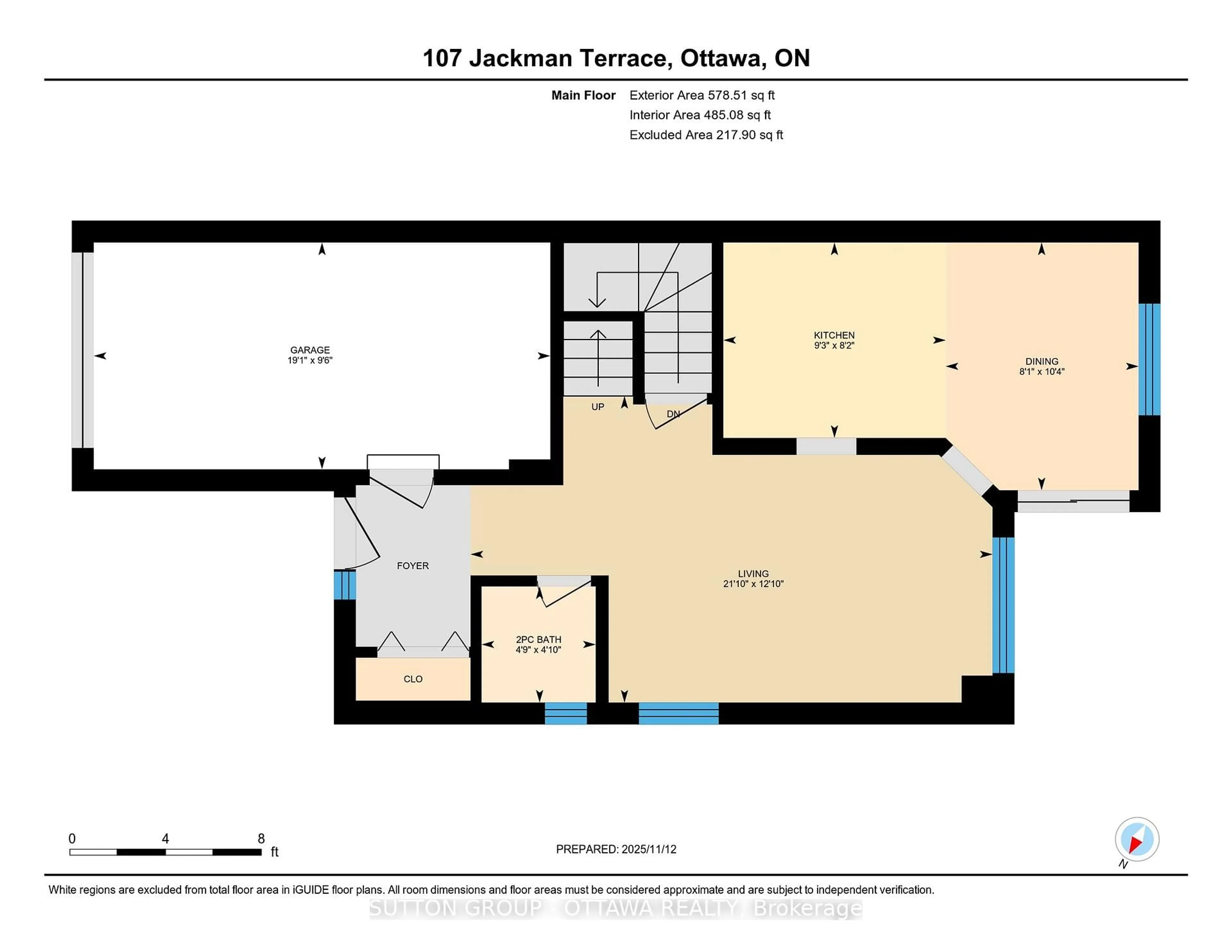 Floor plan for 107 Jackman Terr, Kanata Ontario K2L 4C9