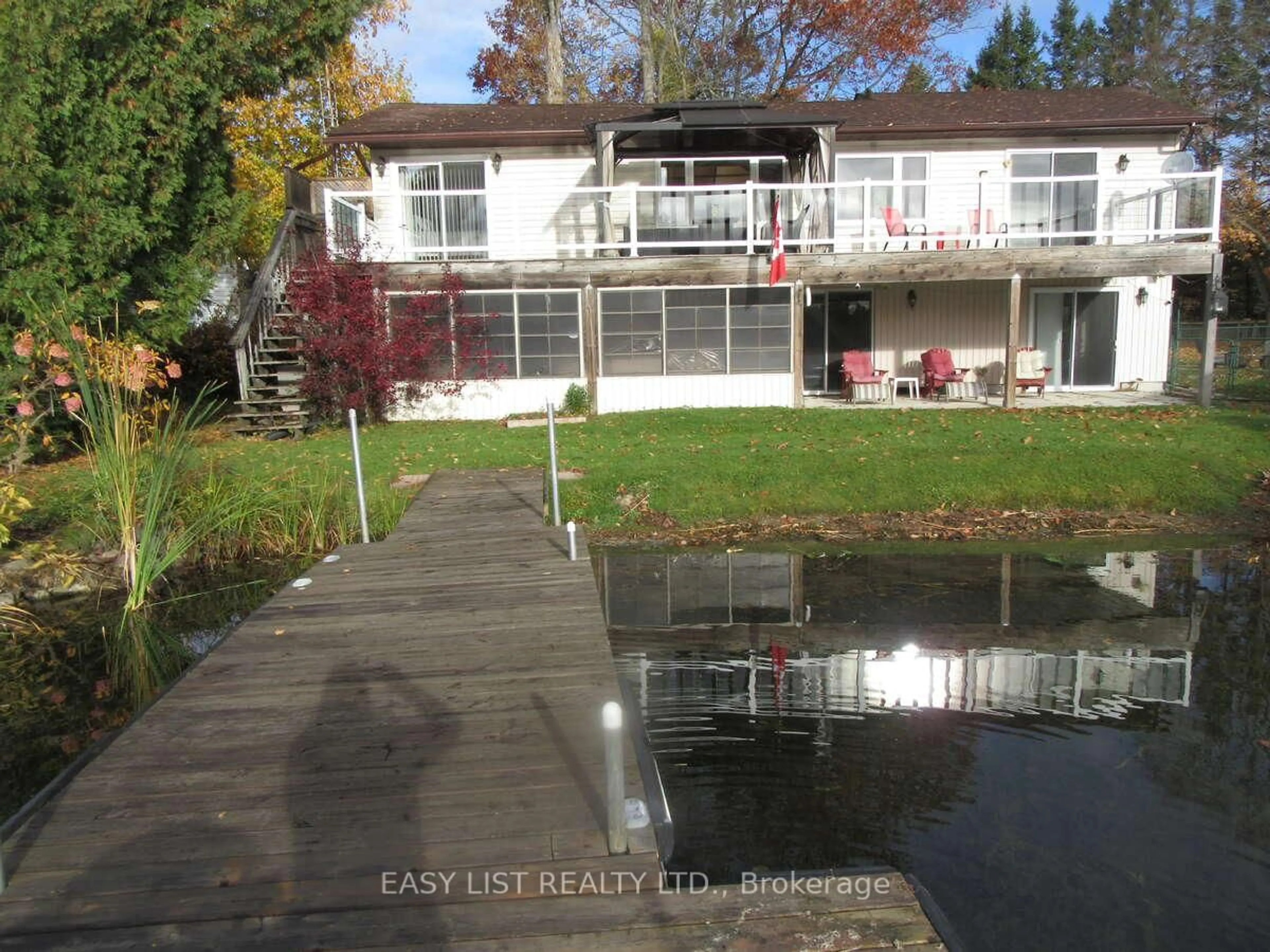 Patio, water/lake/river/ocean view for 16 Fire Route 122, Trent Lakes Ontario K0M 1A0