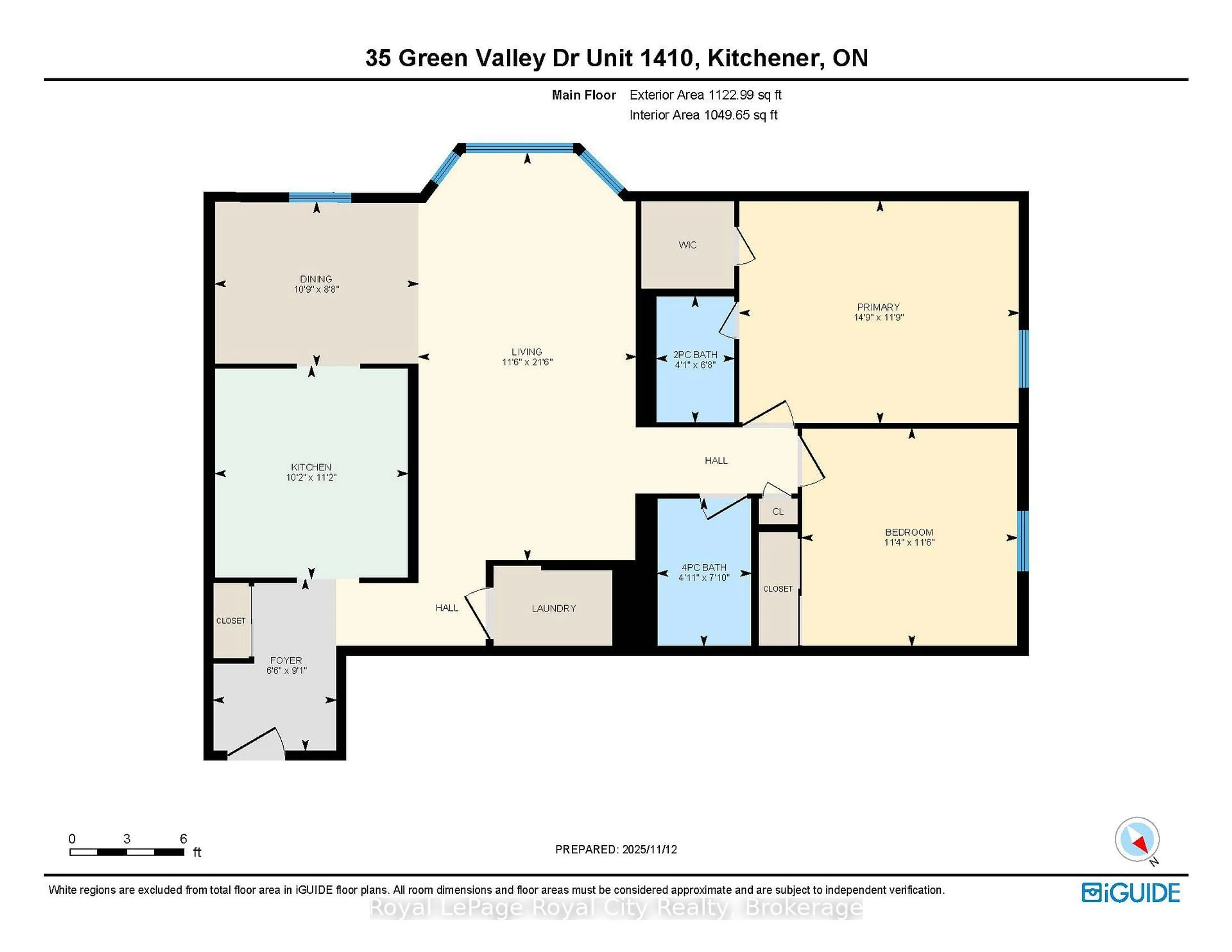 Floor plan for 35 Green Valley Dr #1410, Kitchener Ontario N2P 2A5