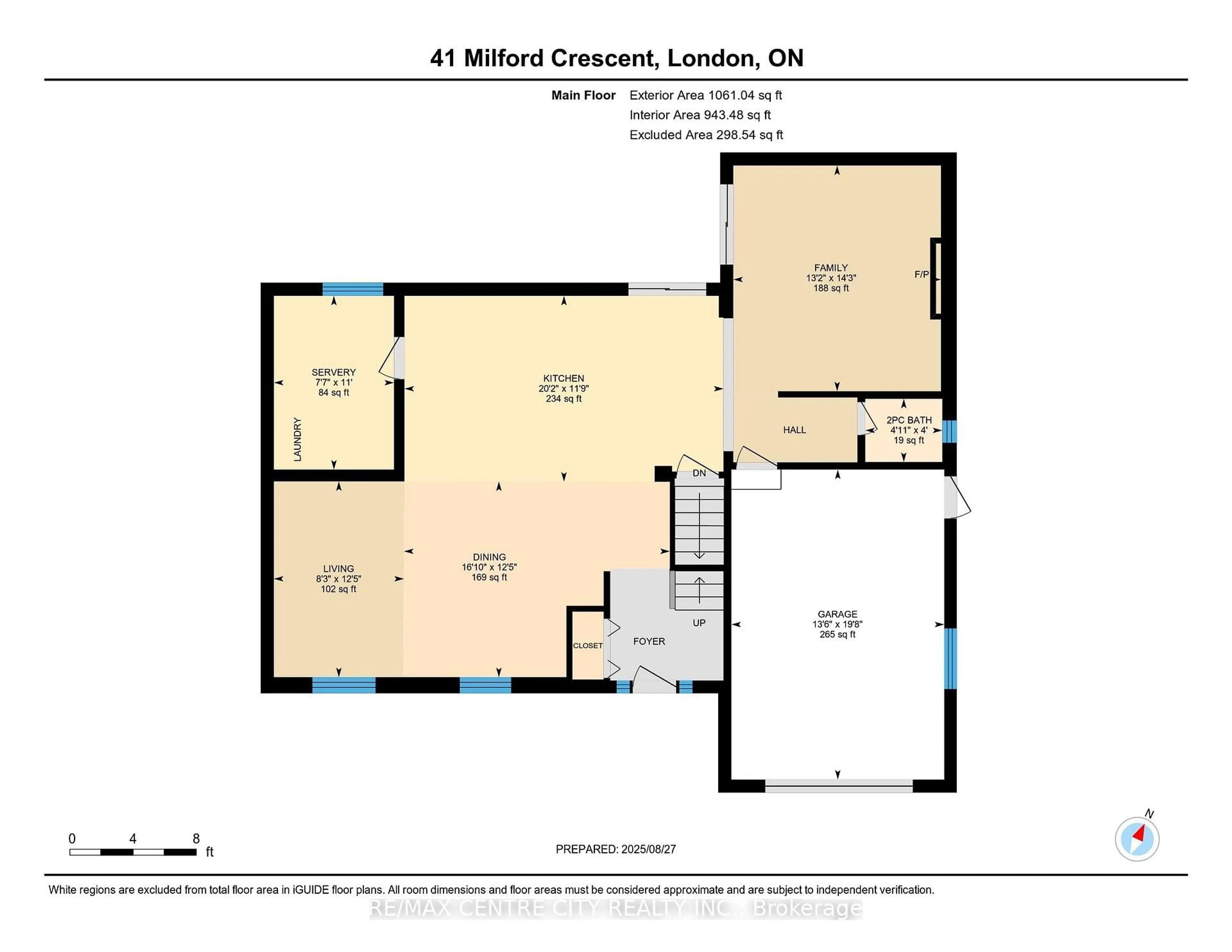 Floor plan for 41 Milford Cres, London North Ontario N5X 1A9