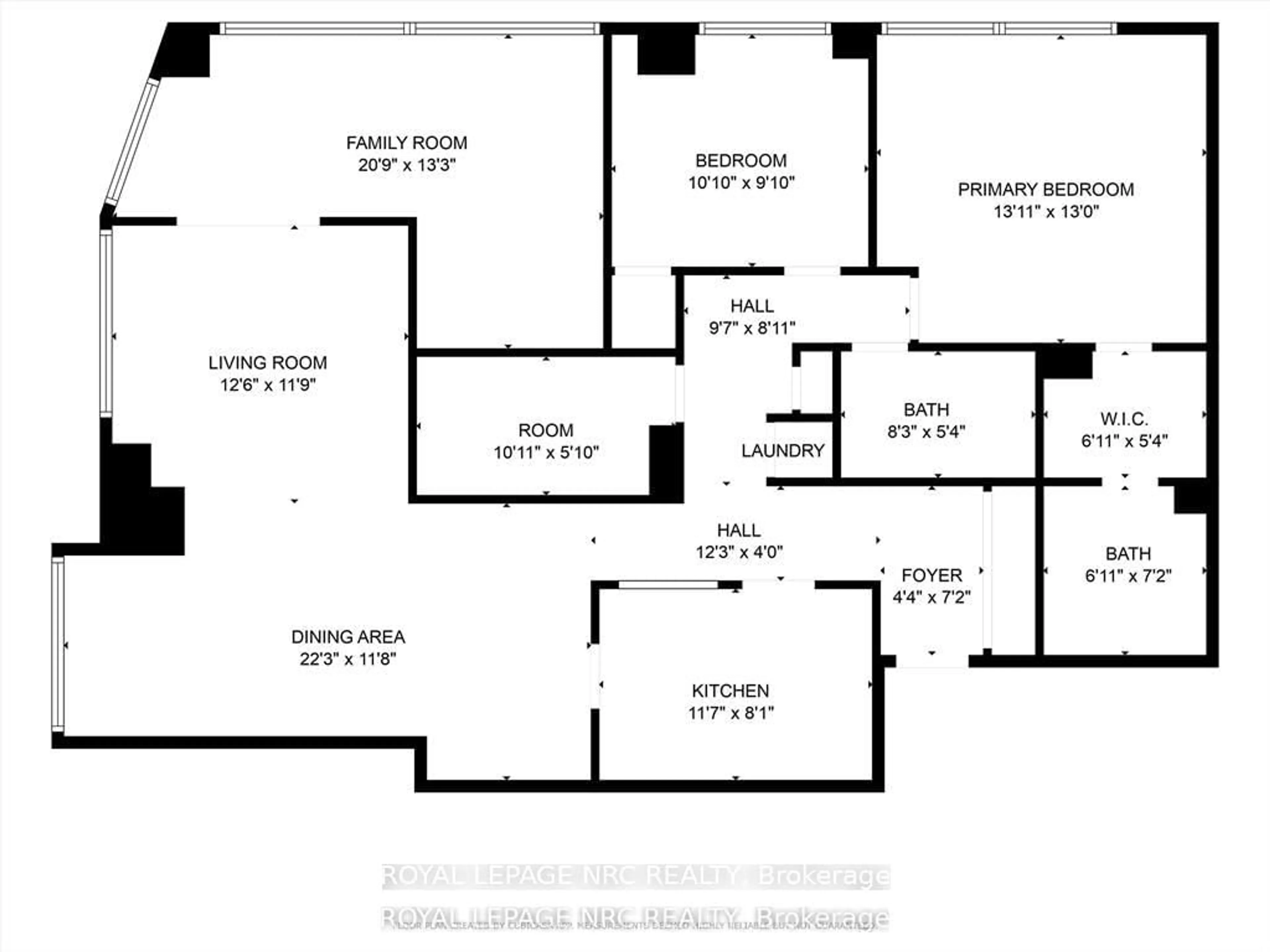 Floor plan for 7 Gale Cres #1109, St. Catharines Ontario L2R 7M8