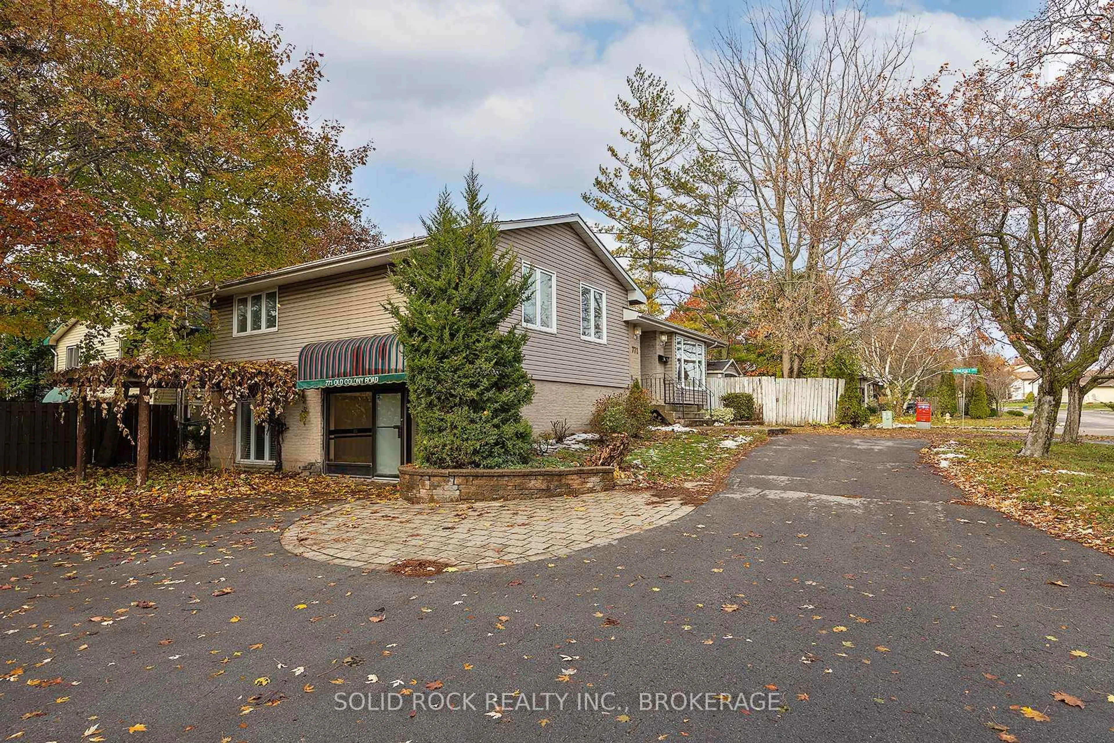 A pic from outside/outdoor area/front of a property/back of a property/a pic from drone, street for 771 Old Colony Rd, Kingston Ontario K7P 1E4