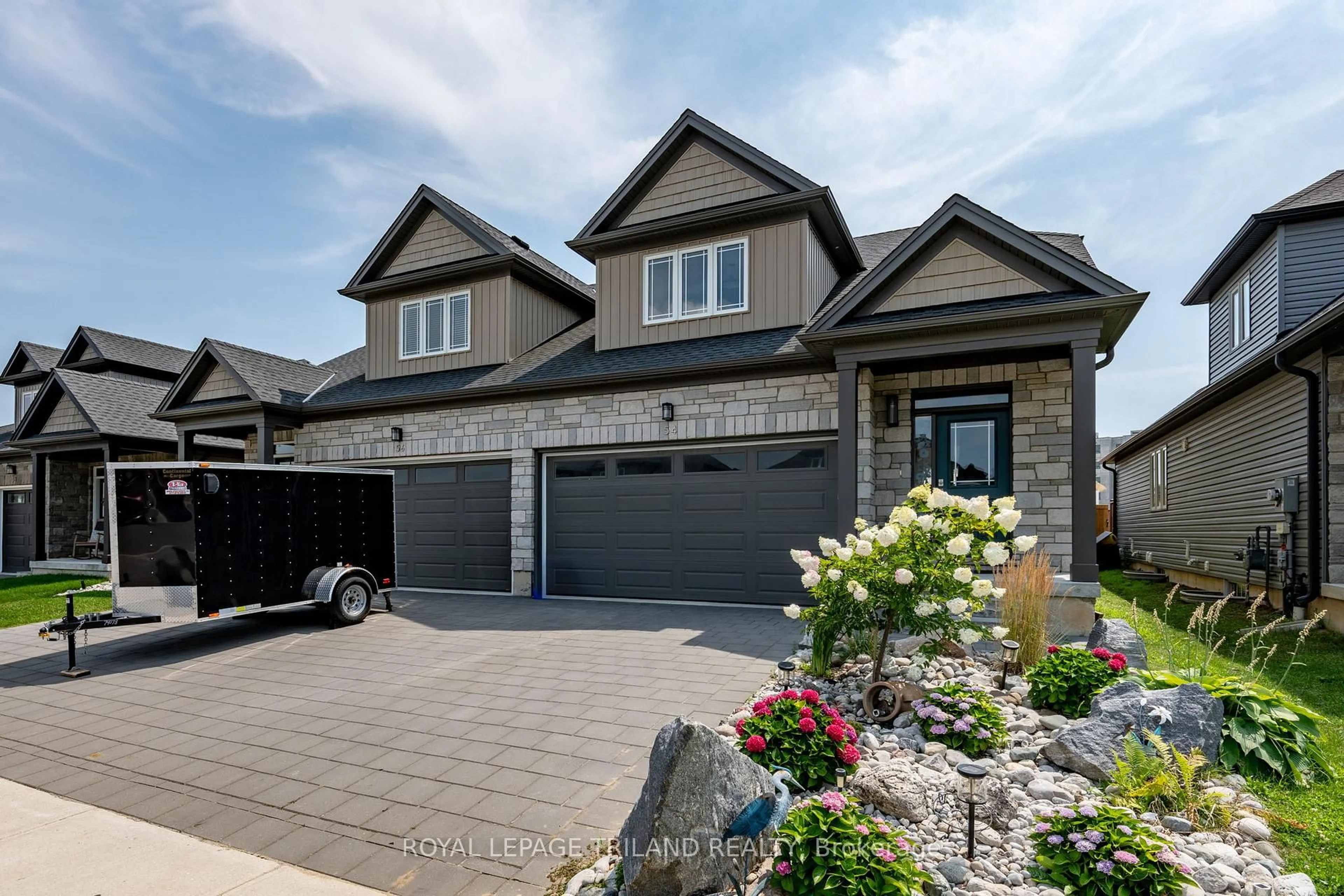 Home with brick exterior material, street for 54 Compass Tr, Central Elgin Ontario N5L 0B4