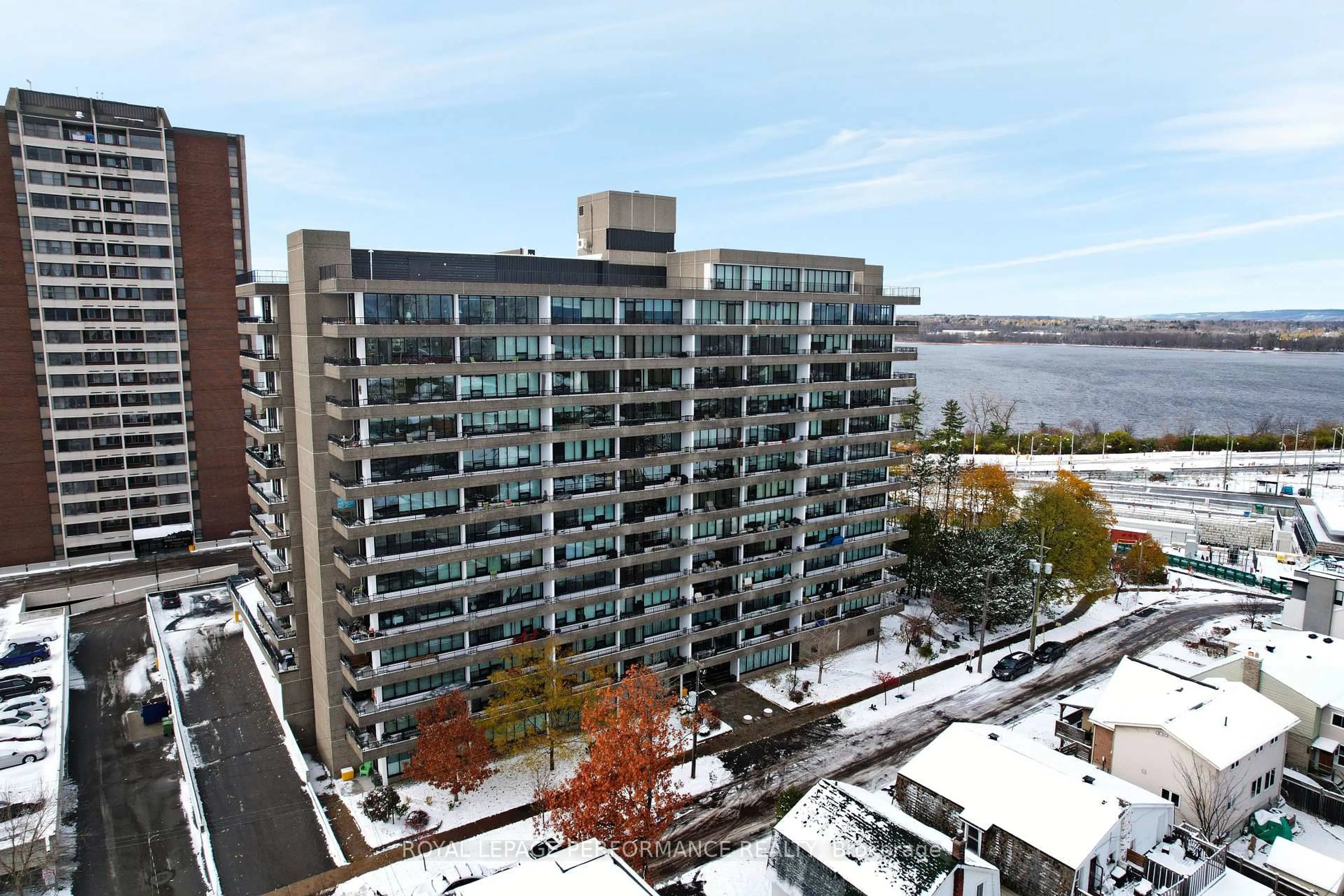 A pic from outside/outdoor area/front of a property/back of a property/a pic from drone, city buildings view from balcony for 370 Dominion Ave #PH3, Ottawa Ontario K2A 3X4