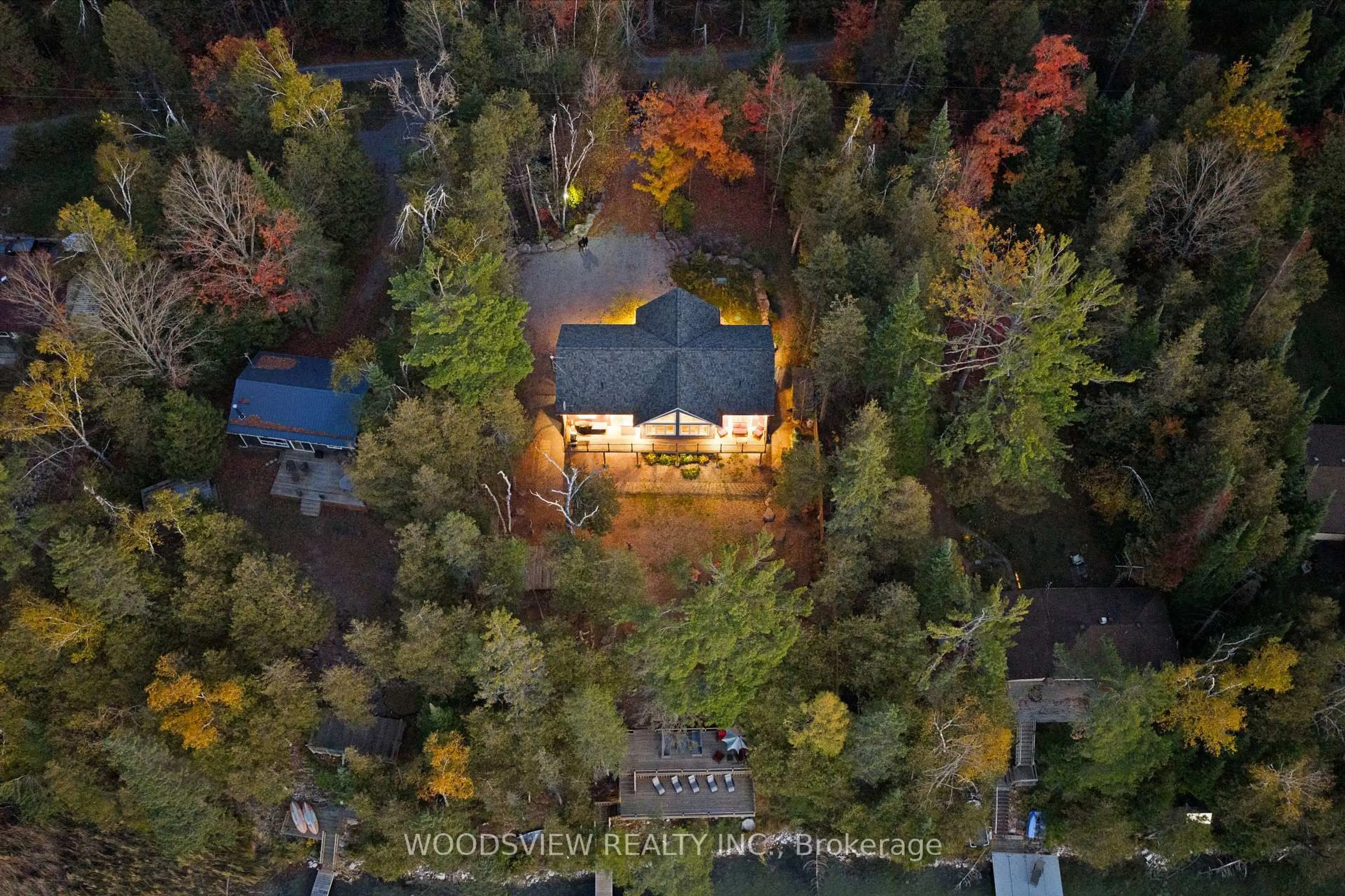 A pic from outside/outdoor area/front of a property/back of a property/a pic from drone, forest/trees view for 89 Little Silver Way, Trent Lakes Ontario K0M 1A0