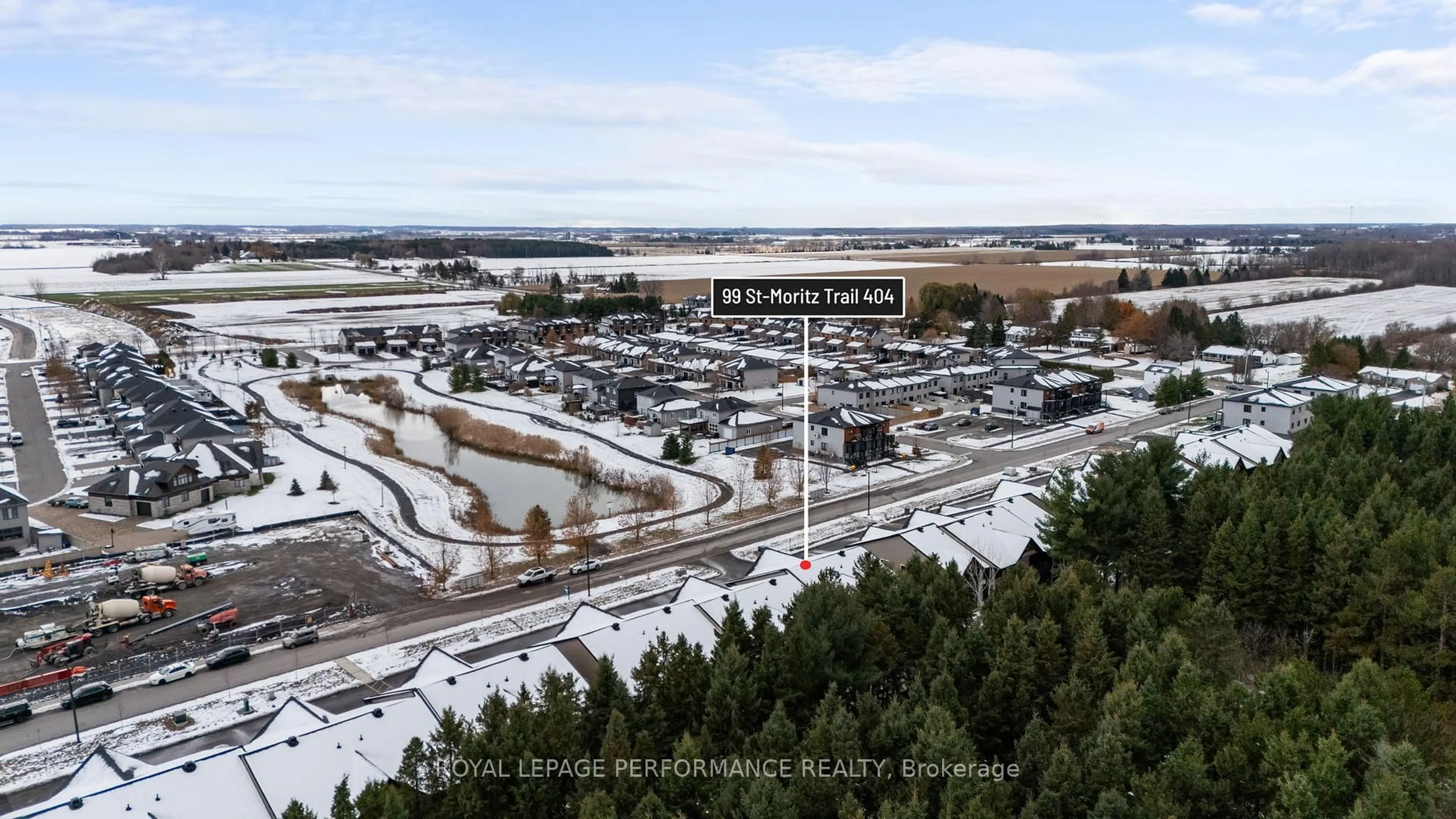 A pic from outside/outdoor area/front of a property/back of a property/a pic from drone, mountain view for 99 St Moritz Tr #404, Russell Ontario K0A 1W0