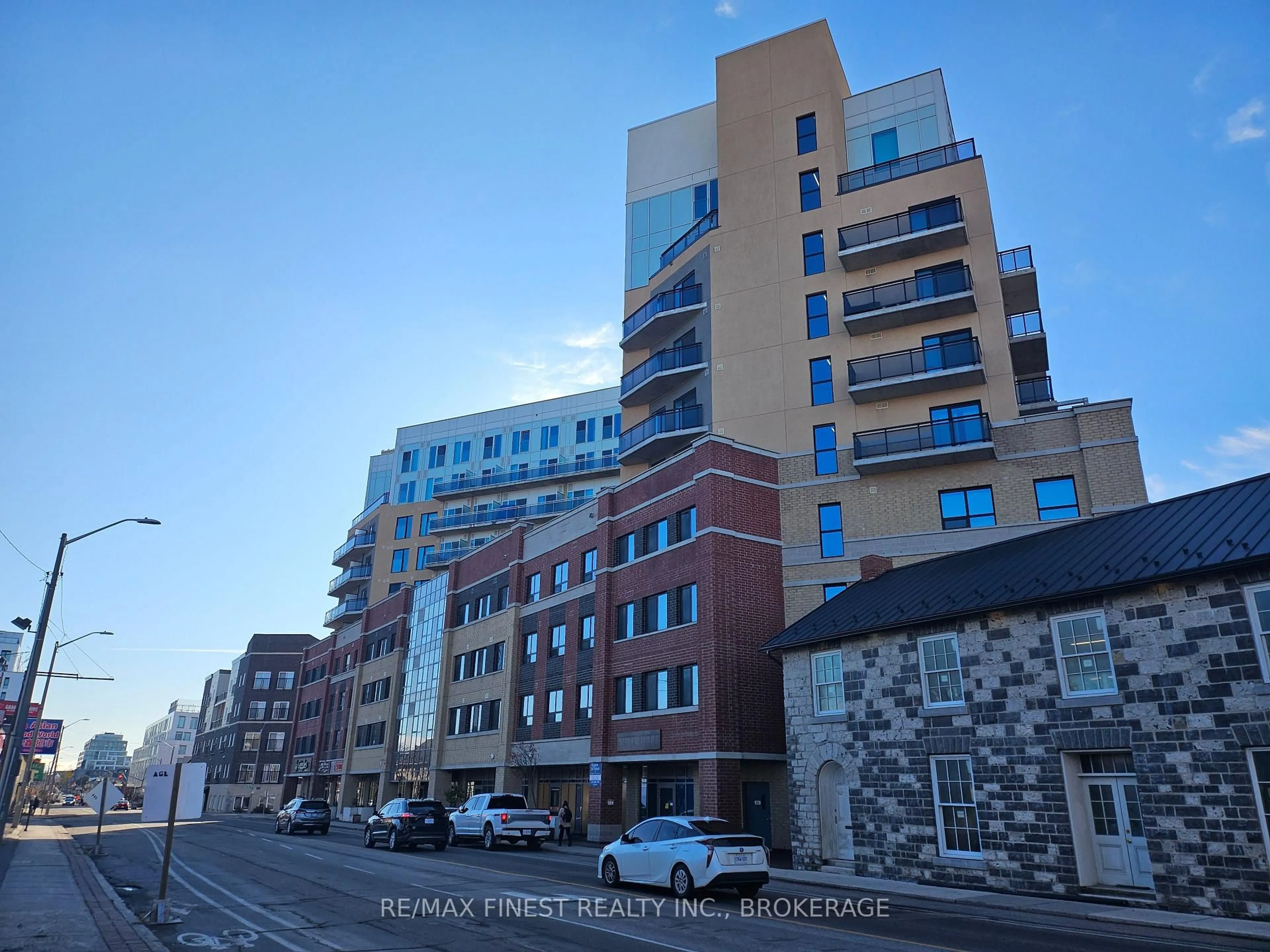 A pic from outside/outdoor area/front of a property/back of a property/a pic from drone, city buildings view from balcony for 652 Princess St #710, Kingston Ontario K7L 1E5