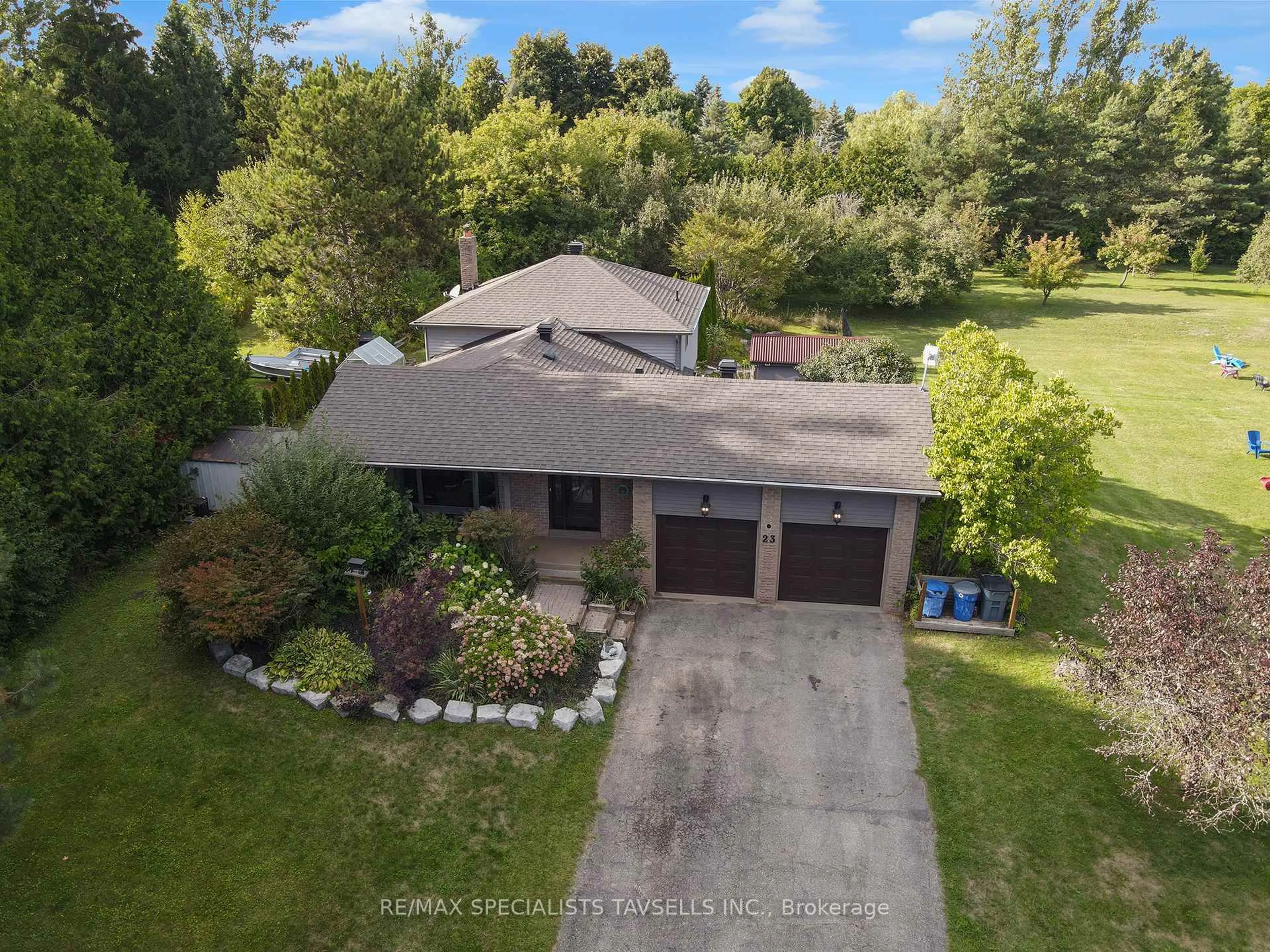 A pic from outside/outdoor area/front of a property/back of a property/a pic from drone, water/lake/river/ocean view for 23 Mckibbon Ave, Amaranth Ontario L9W 5M2