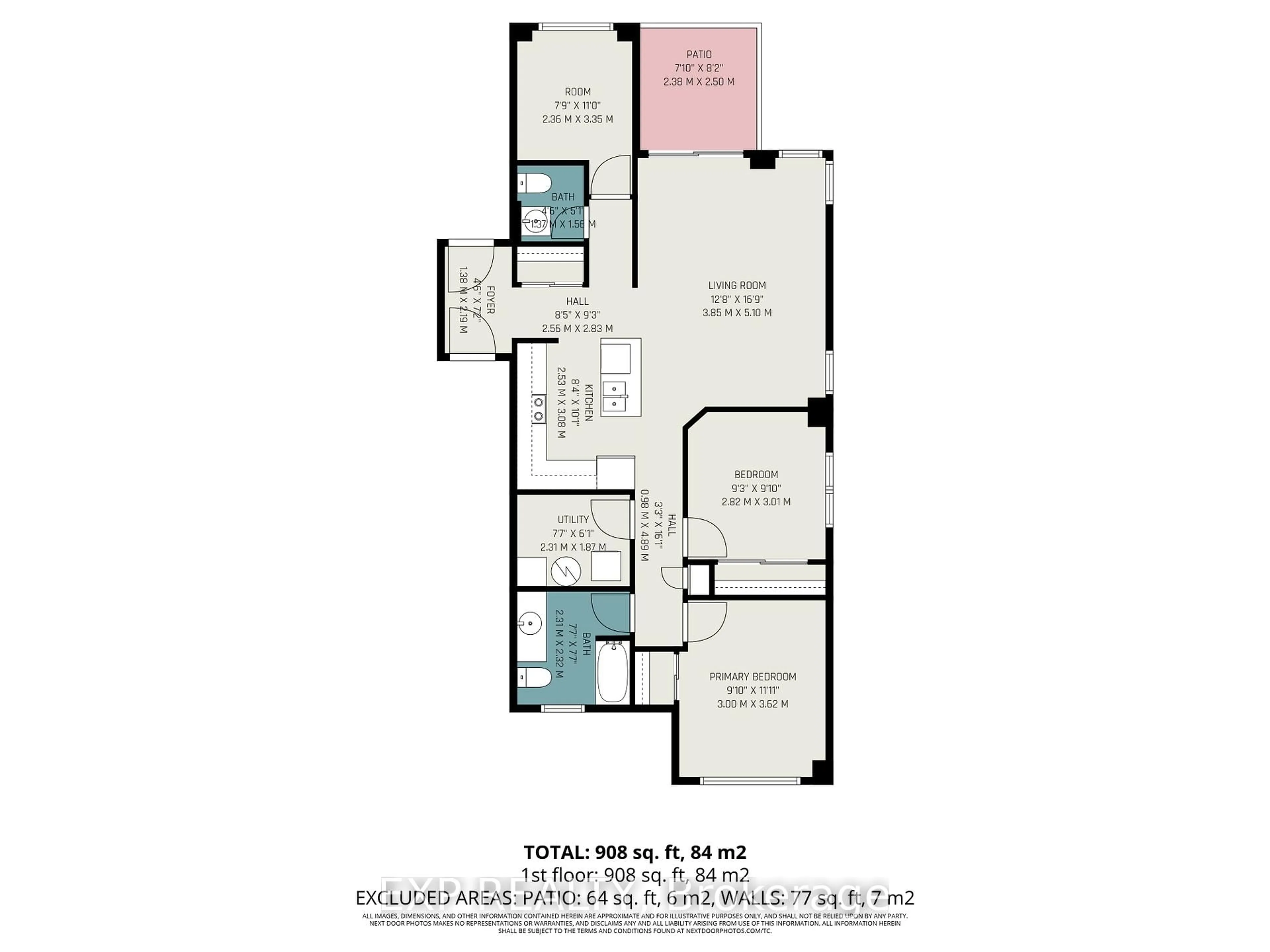 Floor plan for 305 Cresthaven Dr #2, Ottawa Ontario K2G 4R5