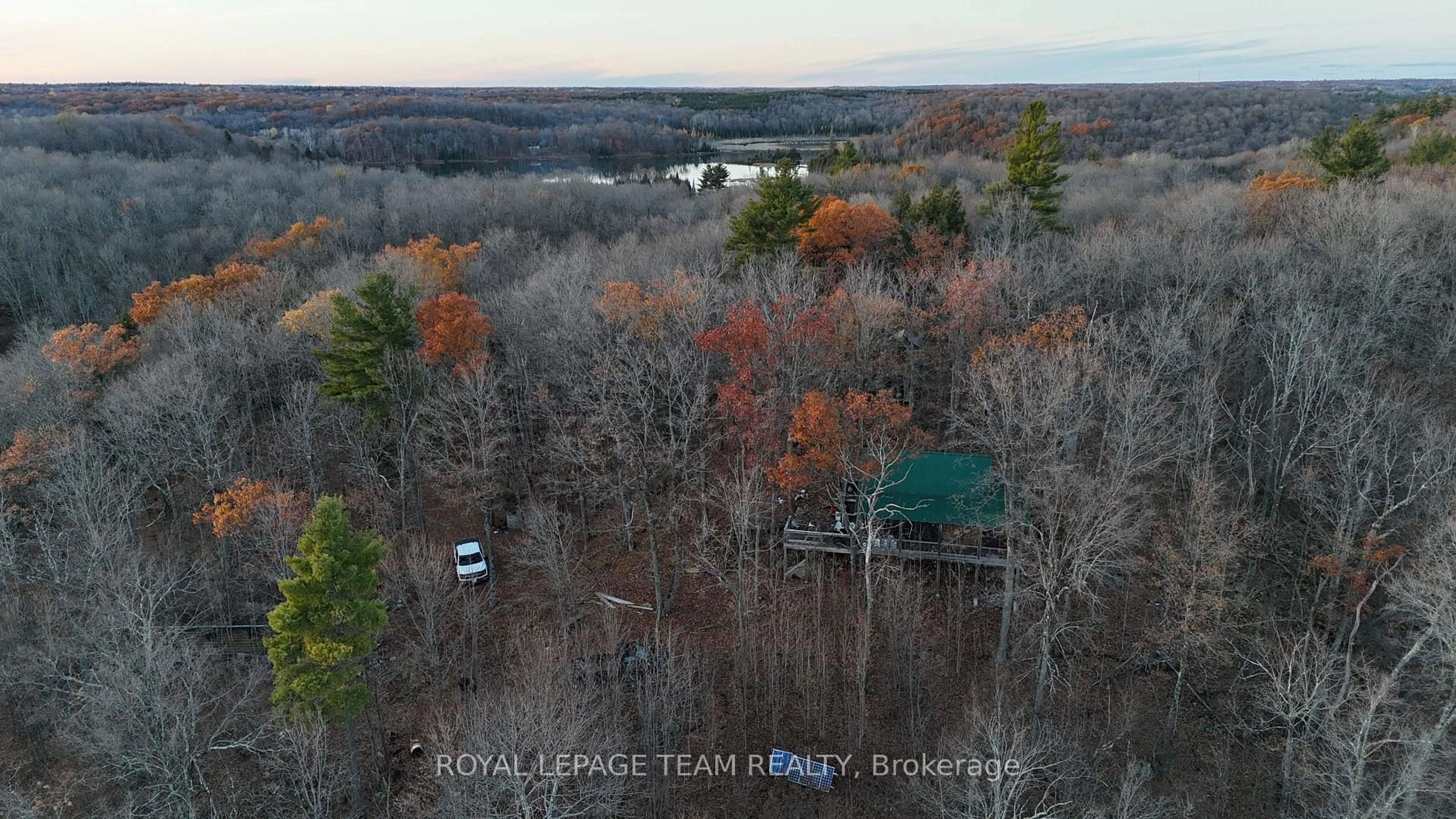 A pic from outside/outdoor area/front of a property/back of a property/a pic from drone, water/lake/river/ocean view for 1266 Bolton Lane, Mountain Grove Ontario K0H 2E0