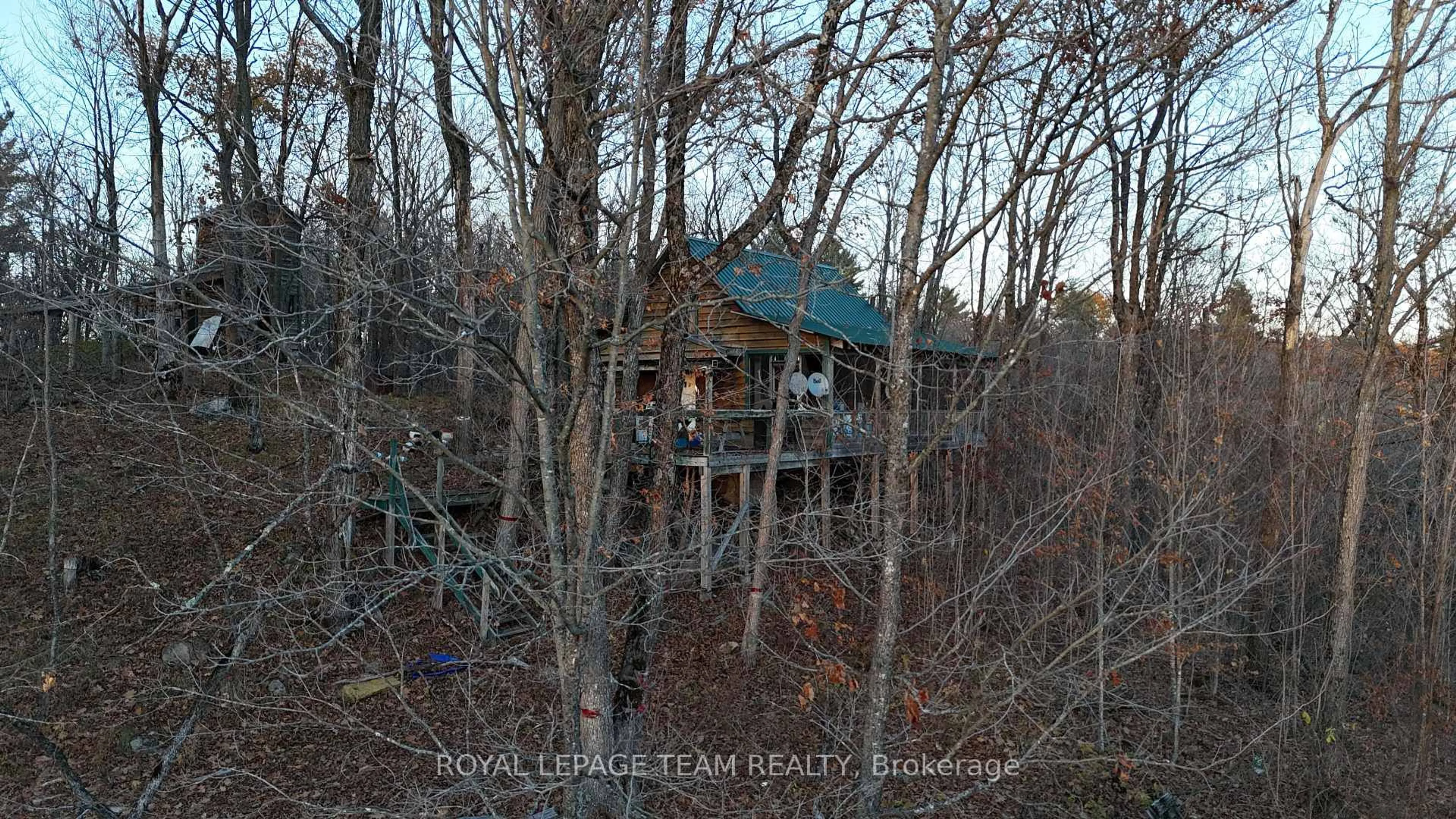 A pic from outside/outdoor area/front of a property/back of a property/a pic from drone, forest/trees view for 1266 Bolton Lane, Mountain Grove Ontario K0H 2E0