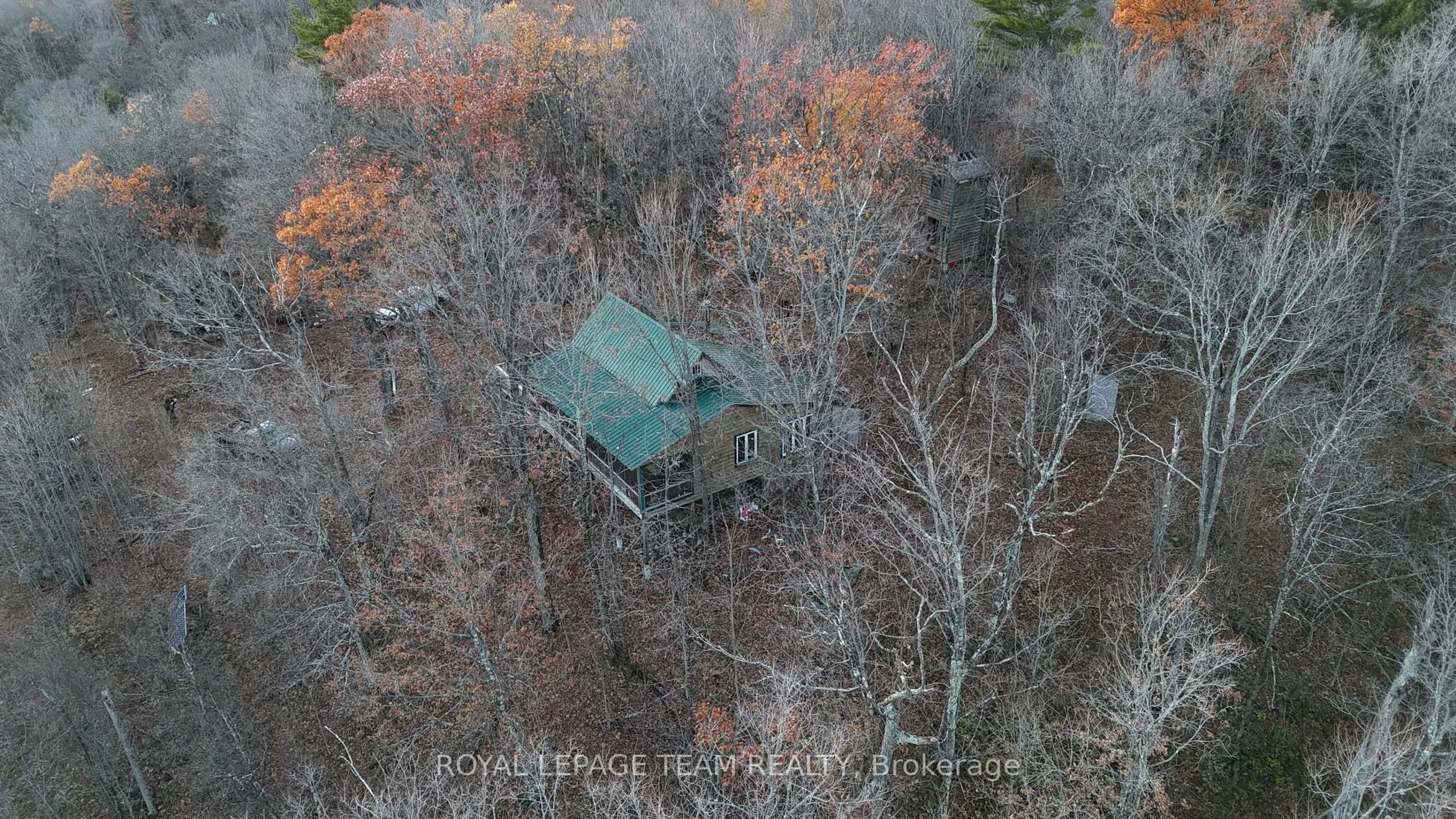 A pic from outside/outdoor area/front of a property/back of a property/a pic from drone, forest/trees view for 1266 Bolton Lane, Mountain Grove Ontario K0H 2E0