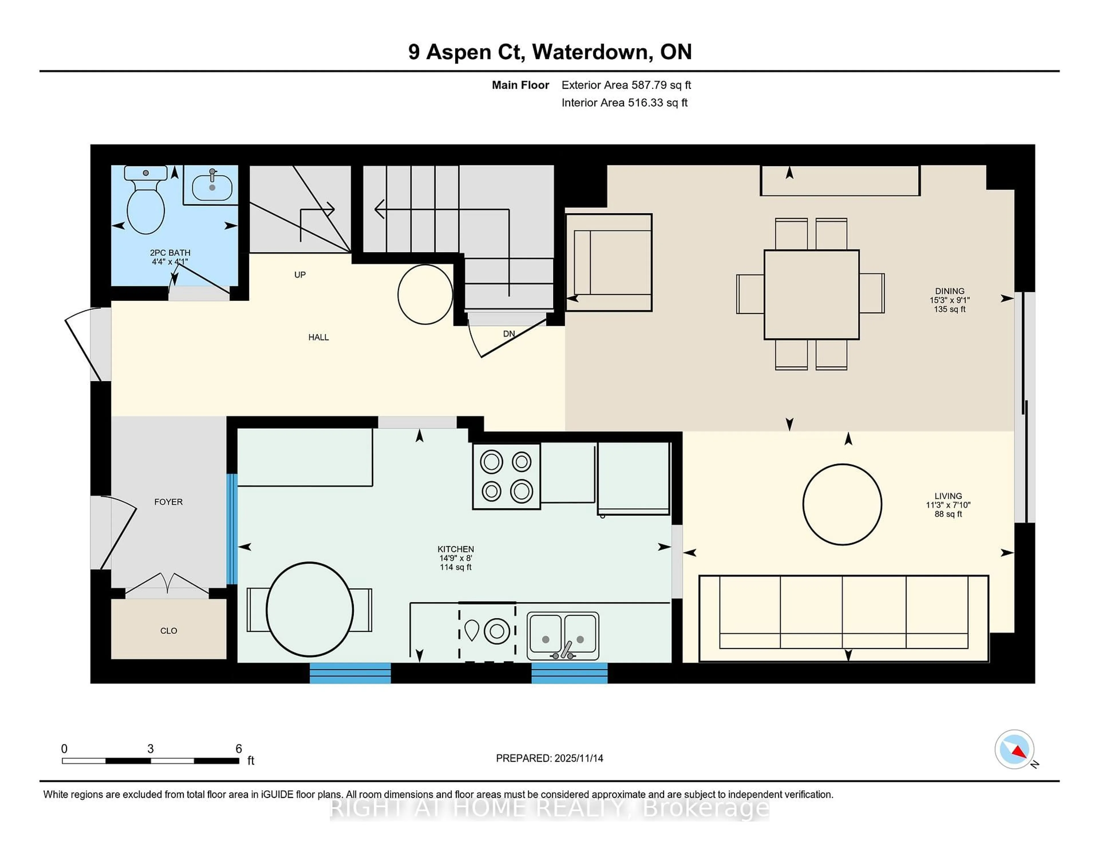 Floor plan for 9 Aspen Crt, Hamilton Ontario L8B 0A7