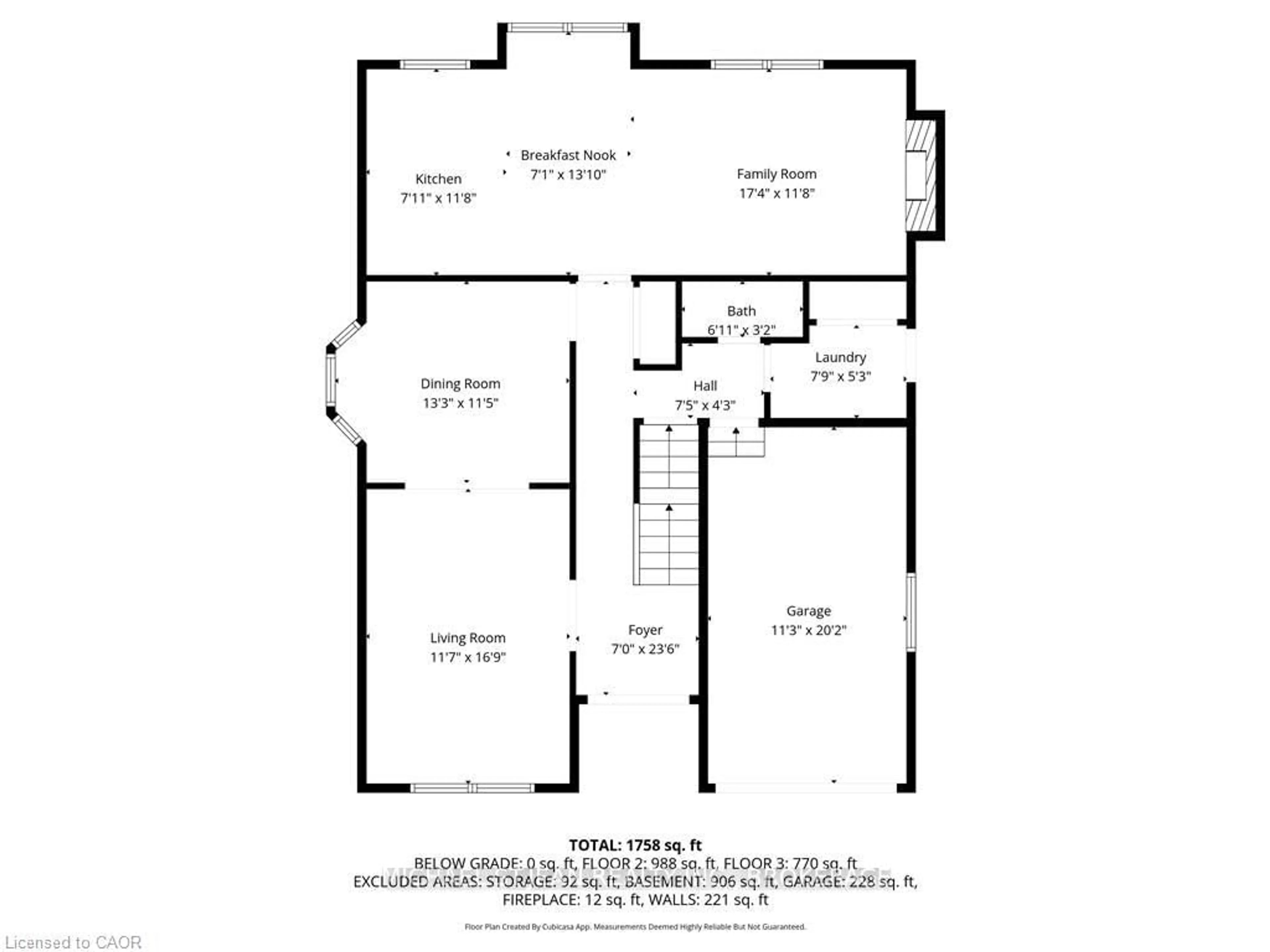 Floor plan for 78 Ackland St, Hamilton Ontario L8J 1H9