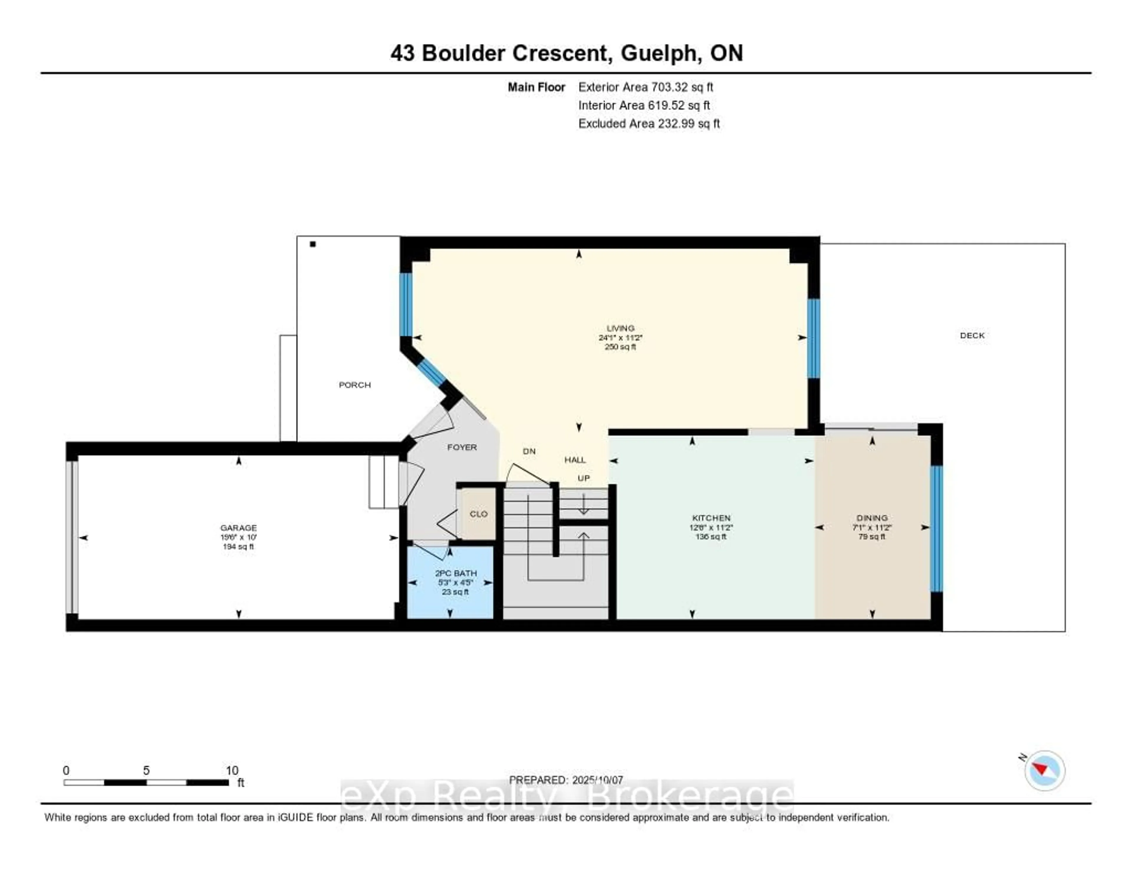 Floor plan for 43 Boulder Cres, Guelph Ontario N1G 5A2