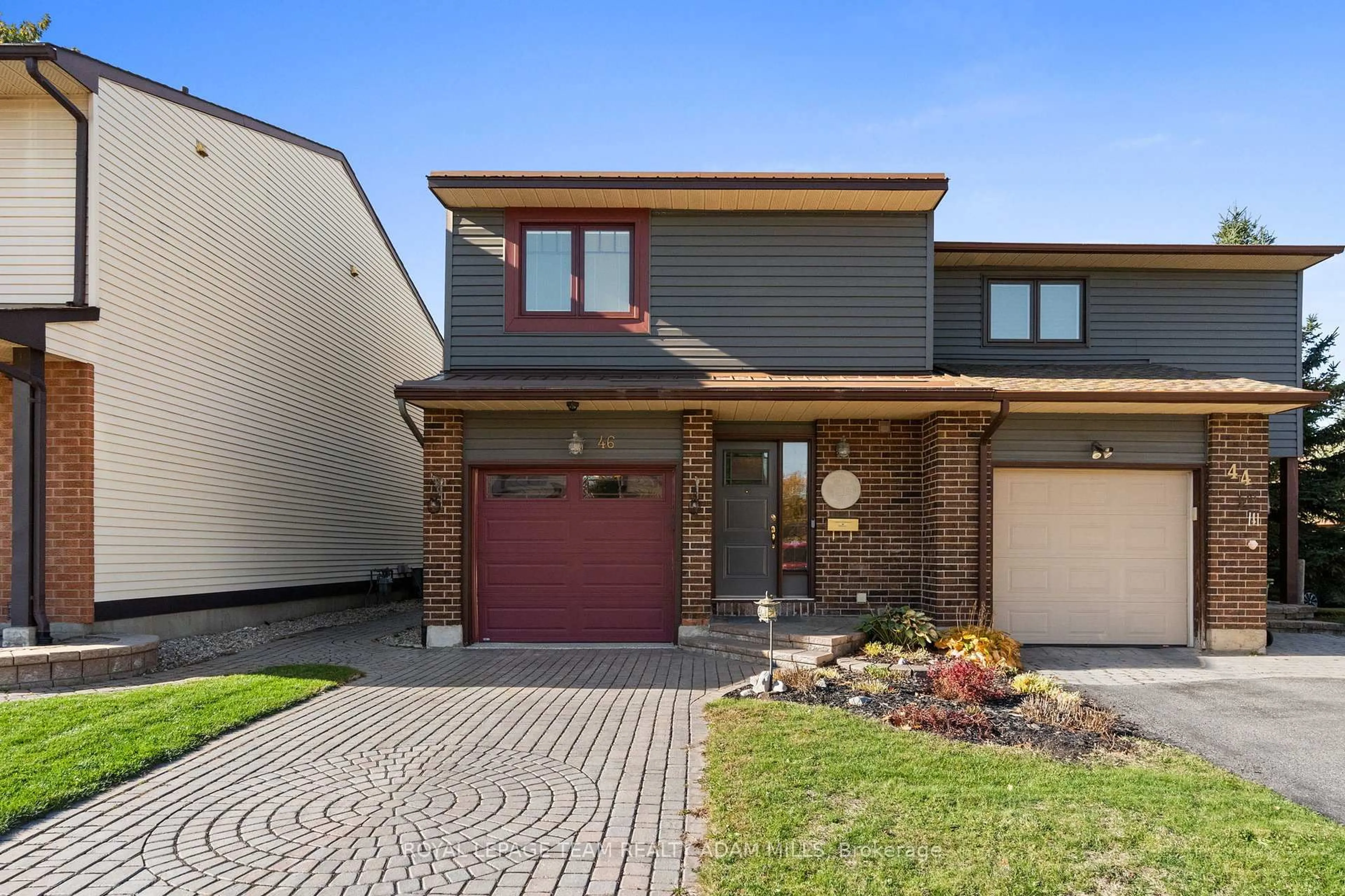 Home with brick exterior material, street for 46 Gentle Gate Cres, Ottawa Ontario K1T 1Z8