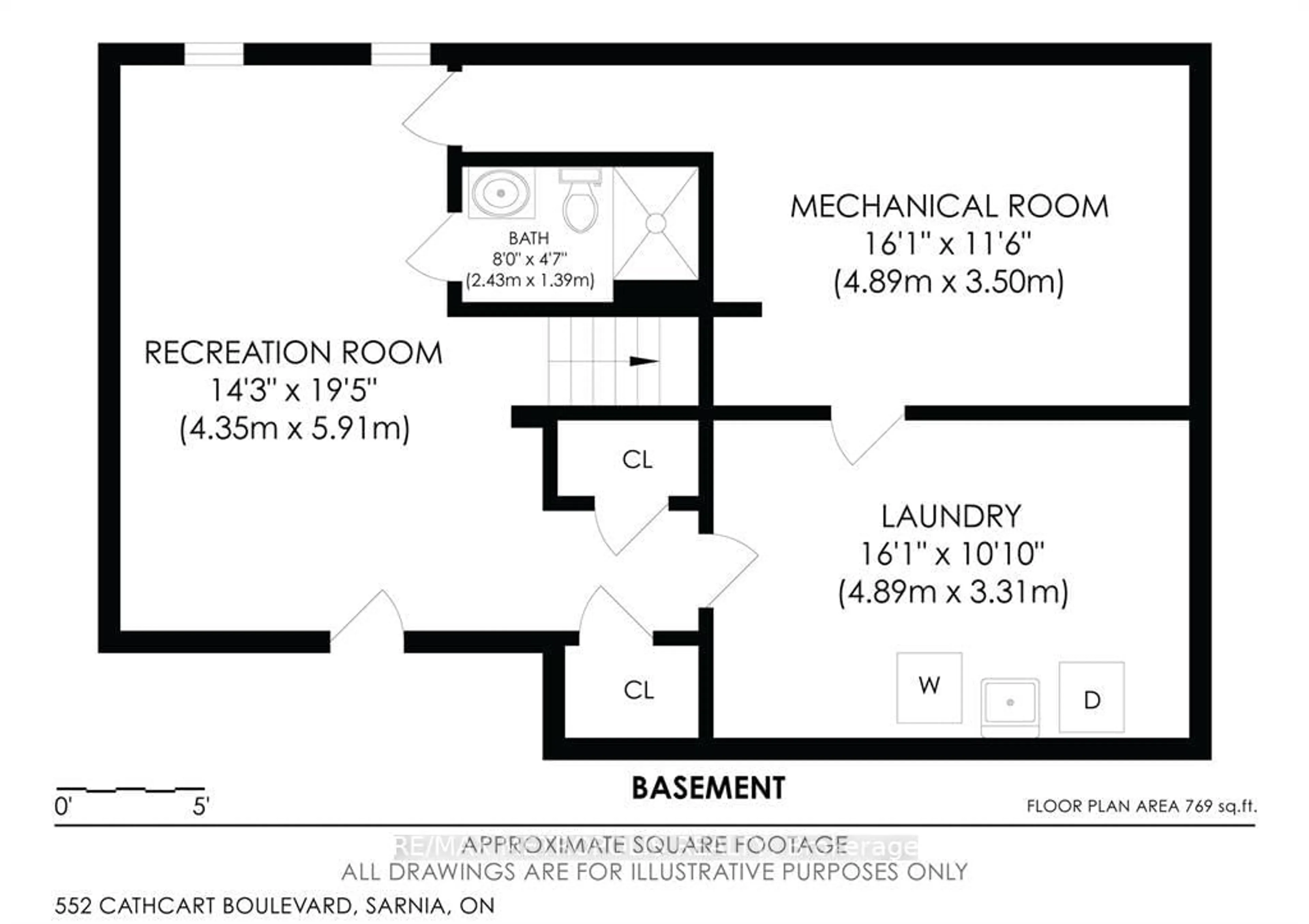 Floor plan for 552 Cathcart Blvd, Sarnia Ontario N7V 2N2